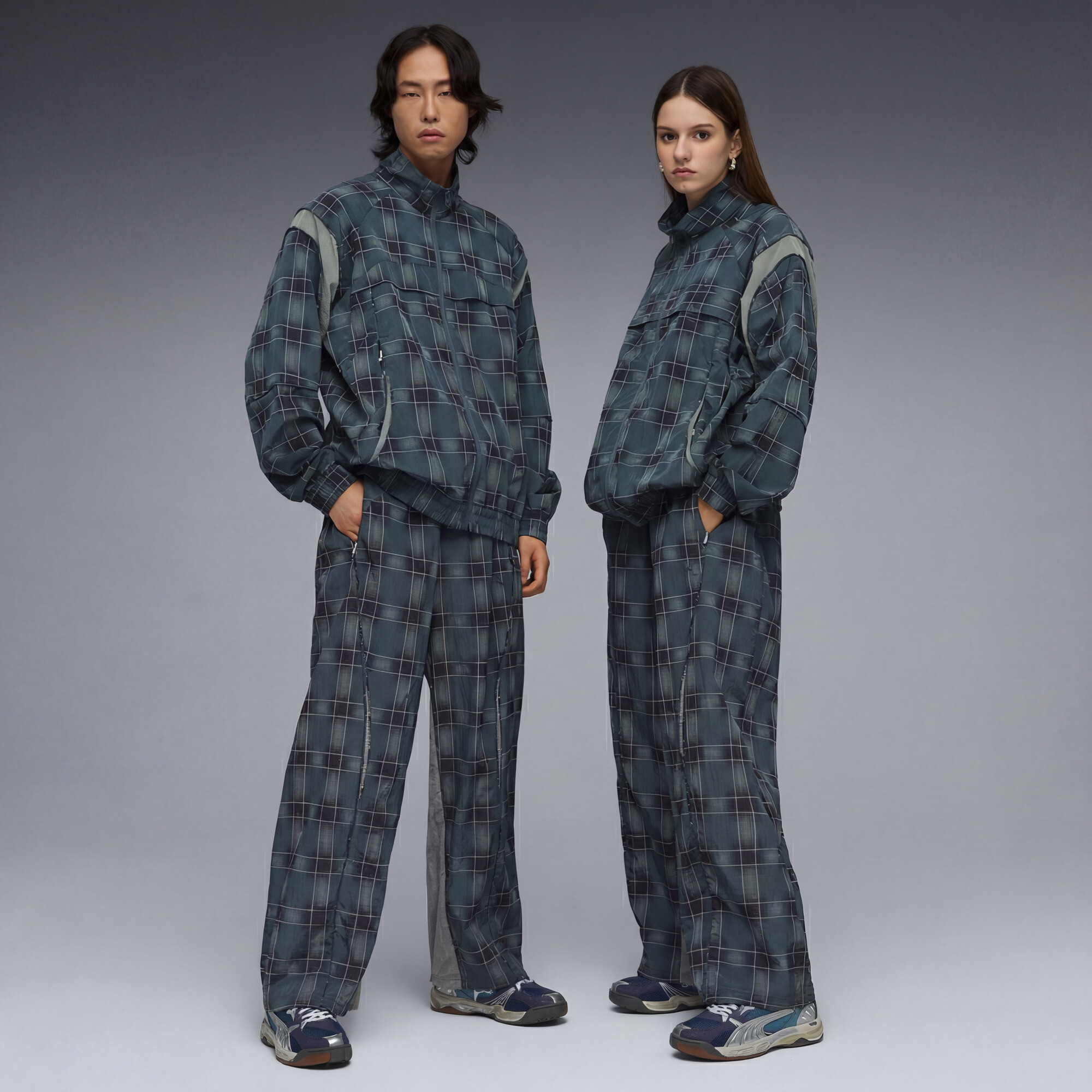 PUMA CLRT relaxte uniseks broek met print, Grijs, Maat M thumbnail 6