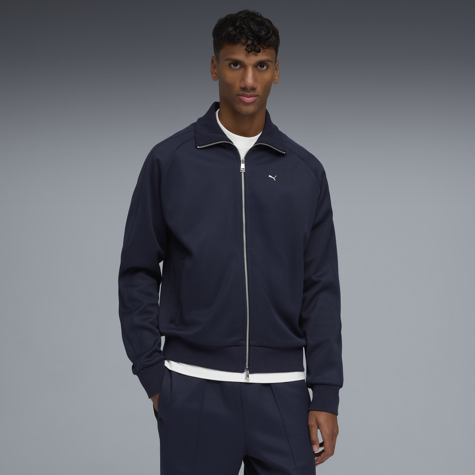 Олимпийка T7 Track Jacket Men | Цвет: Синий | PUMA Navy | Puma