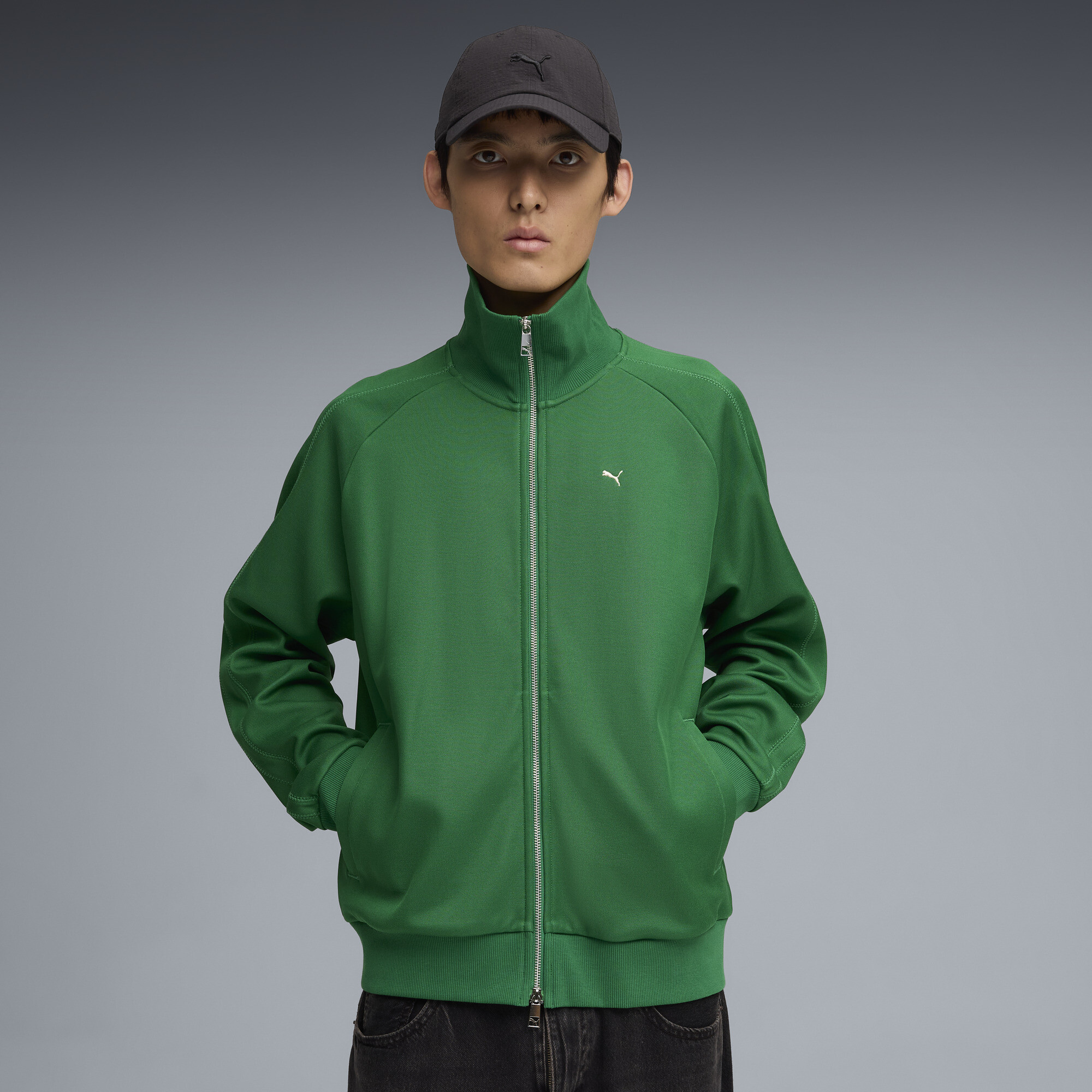 PUMA T7 Men's Track Jacket in Green, Size XXL