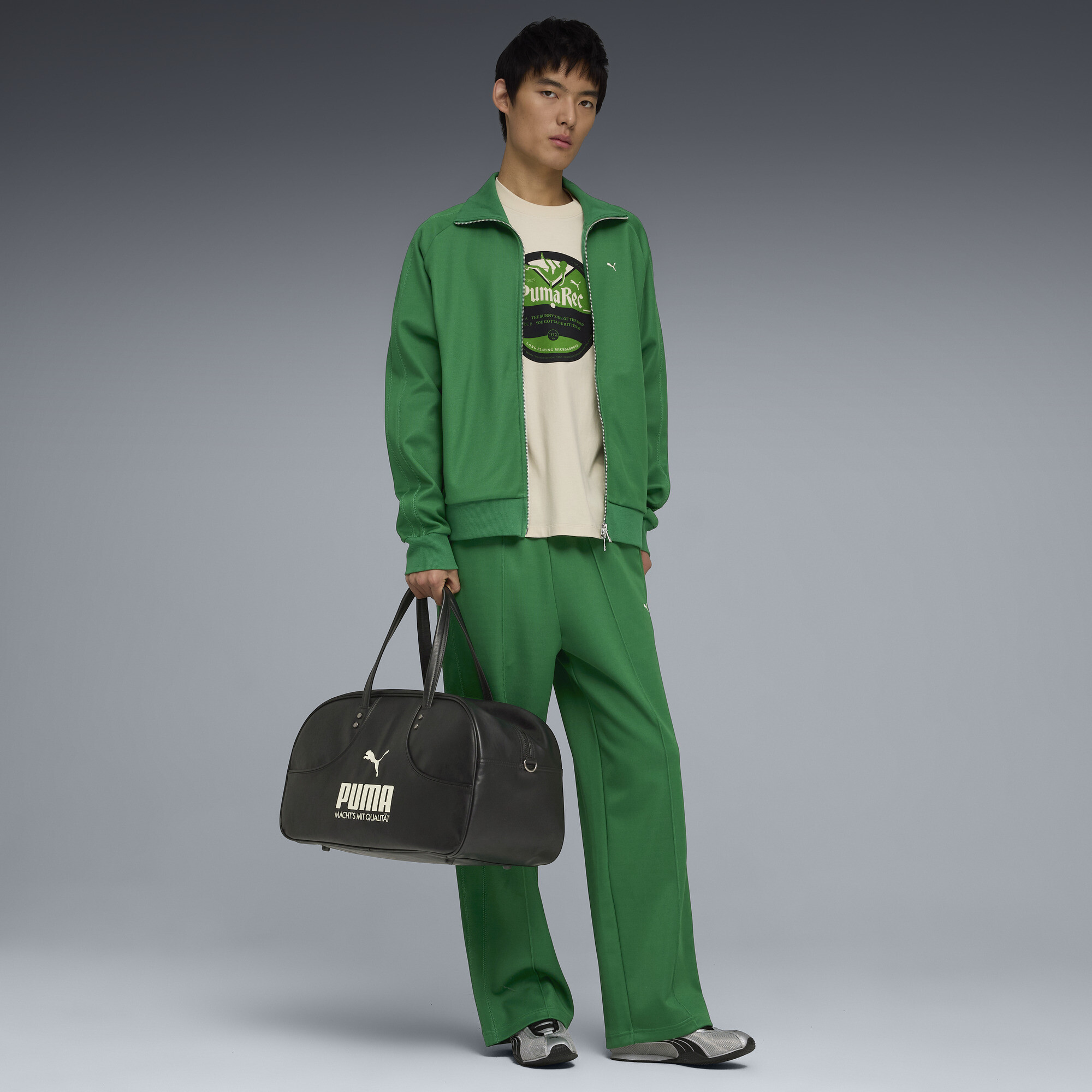 PUMA T7 trainingsbroek voor Heren, Groen, Maat XS thumbnail 6