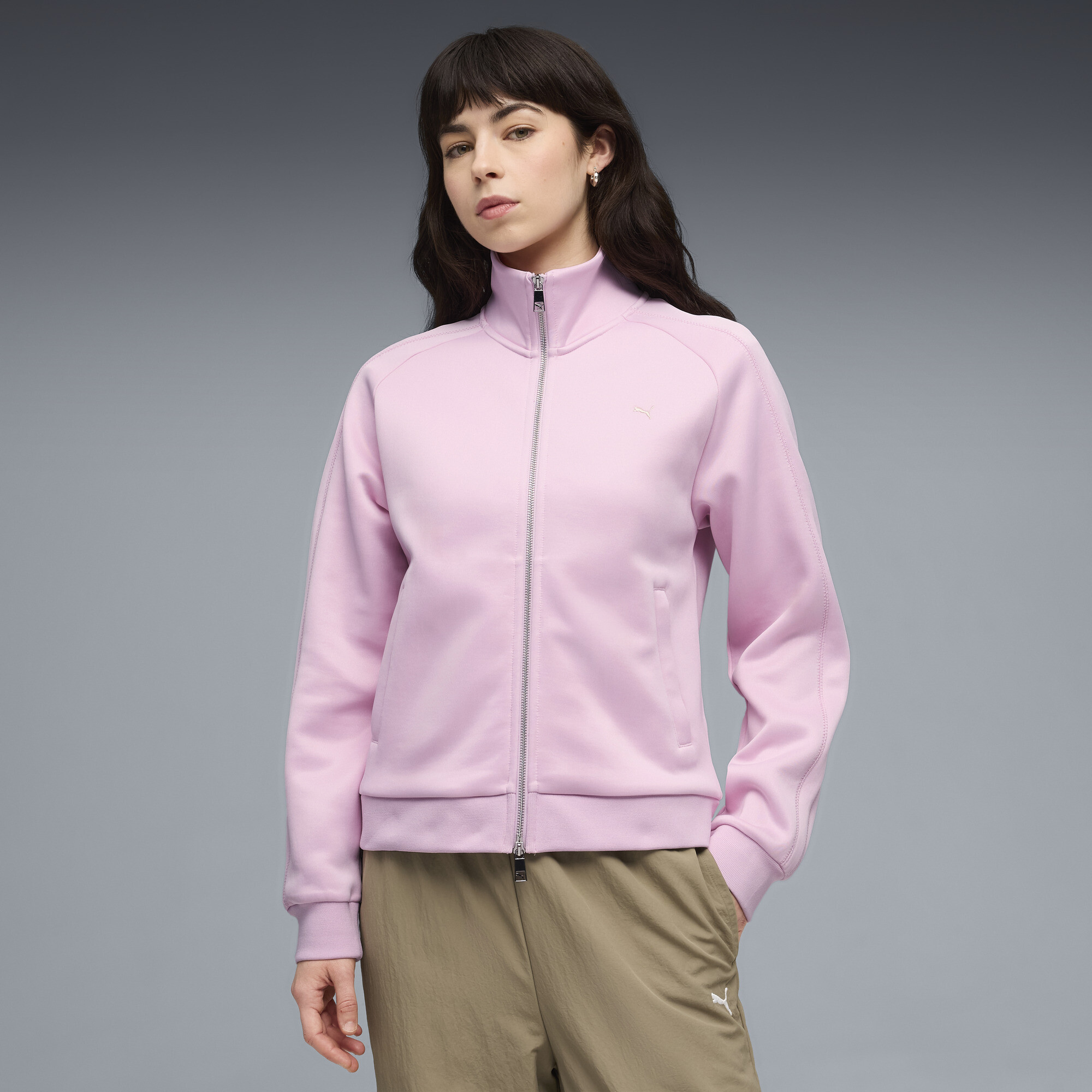 PUMA T7 Women's Track Jacket in Pink, Size S