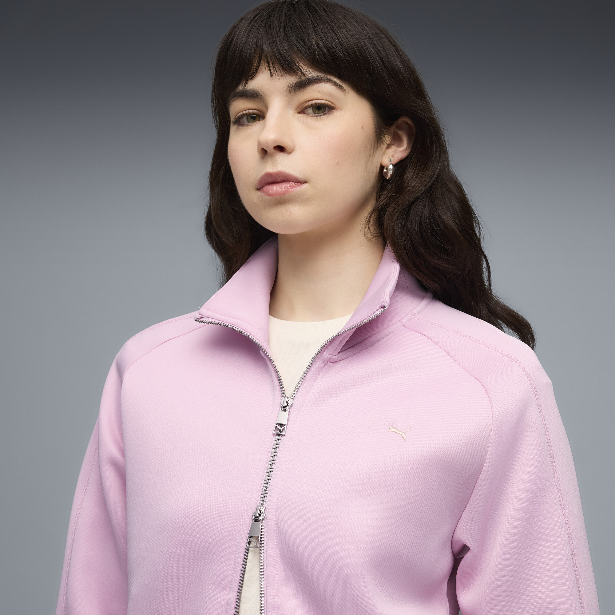 PUMA T7 trainingsjack voor Dames, Roze, Maat XS thumbnail 7