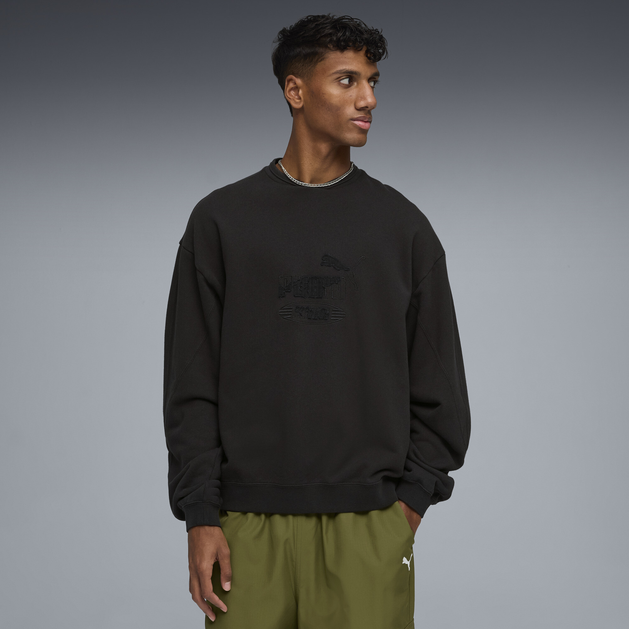 PUMA KING Sportstyle sweatshirt voor Heren, Zwart, Maat XS thumbnail 6