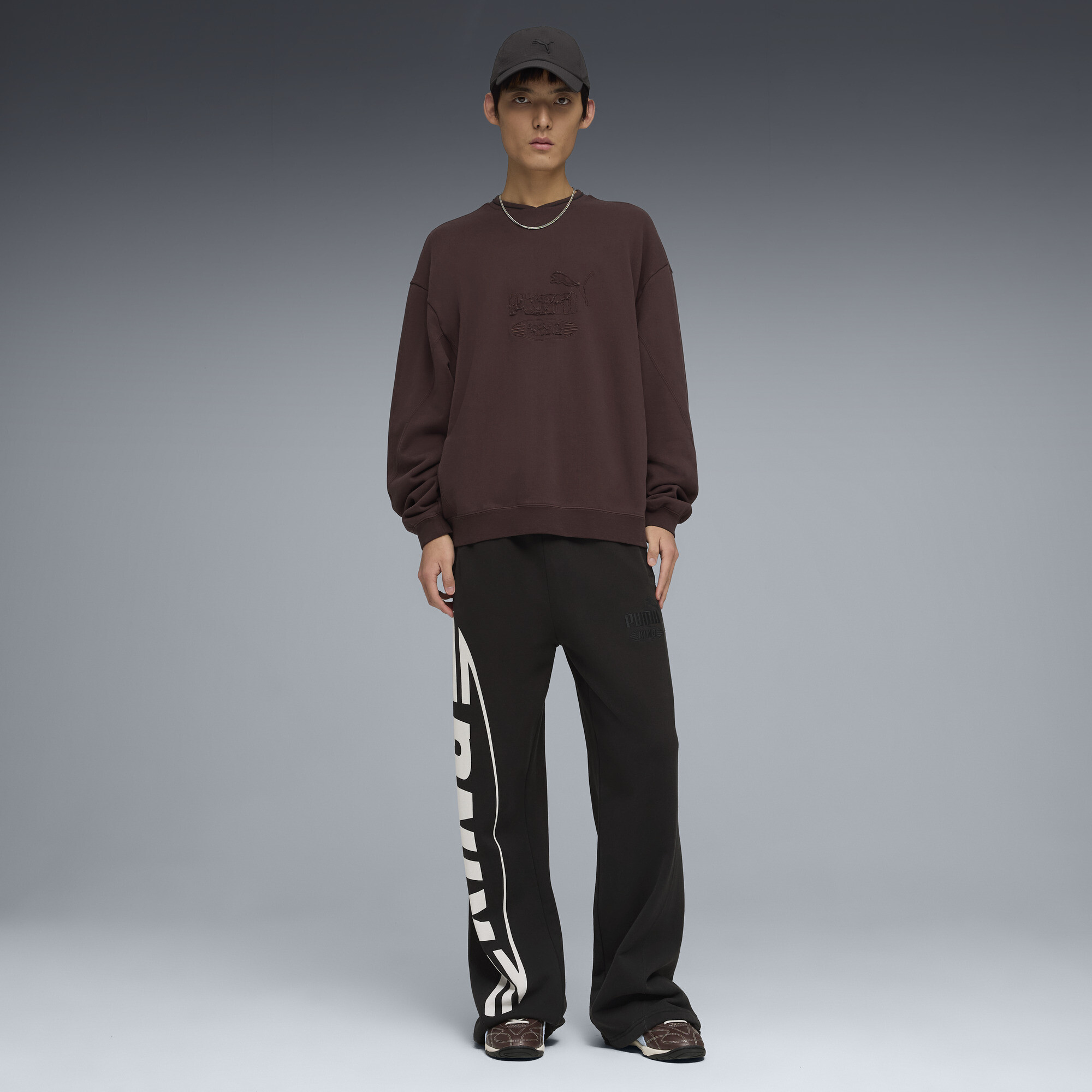 PUMA KING Sportstyle sweatshirt voor Heren, Bruin, Maat S thumbnail 4