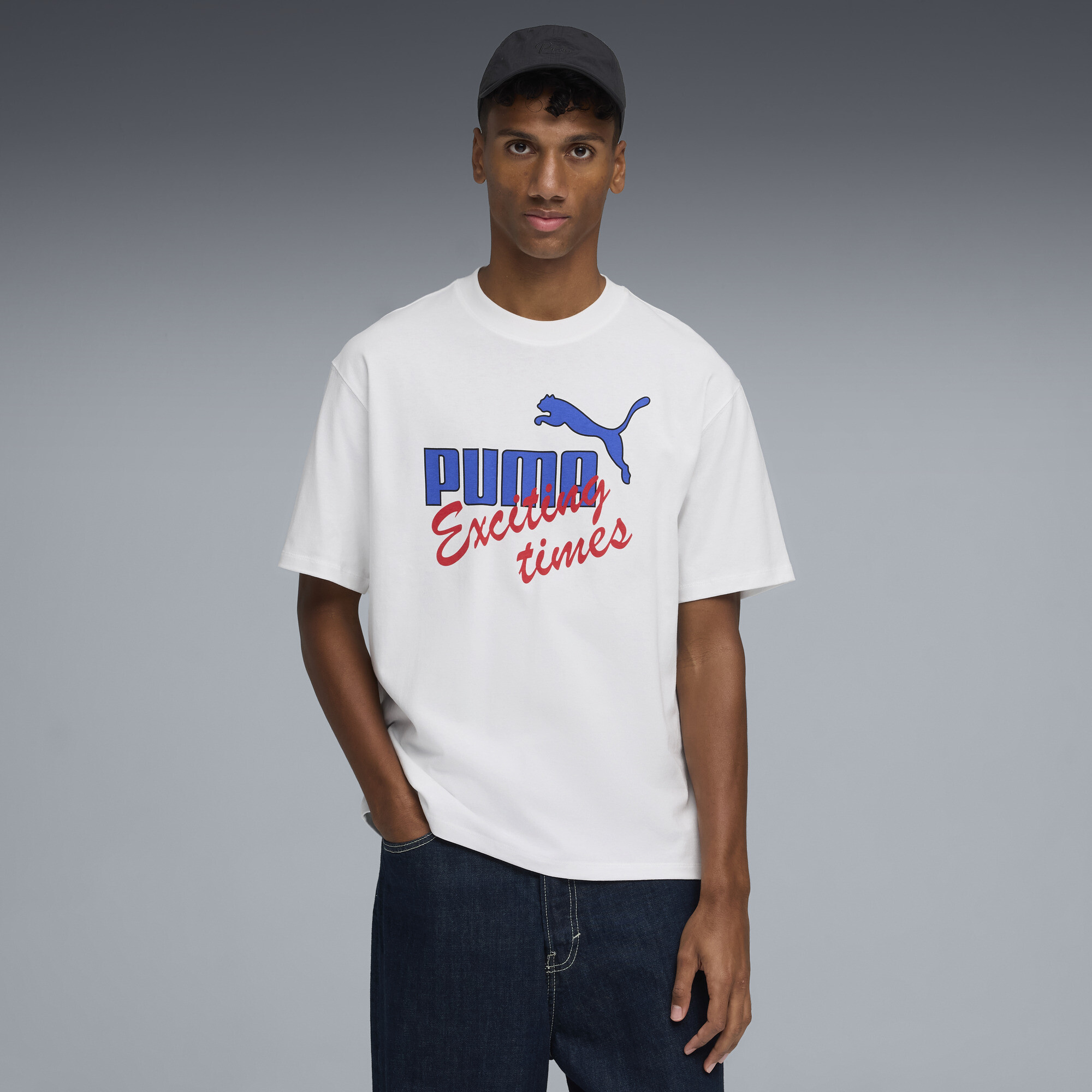 PUMA House of Graphics Casual T-shirt voor Heren, Wit, Maat XS