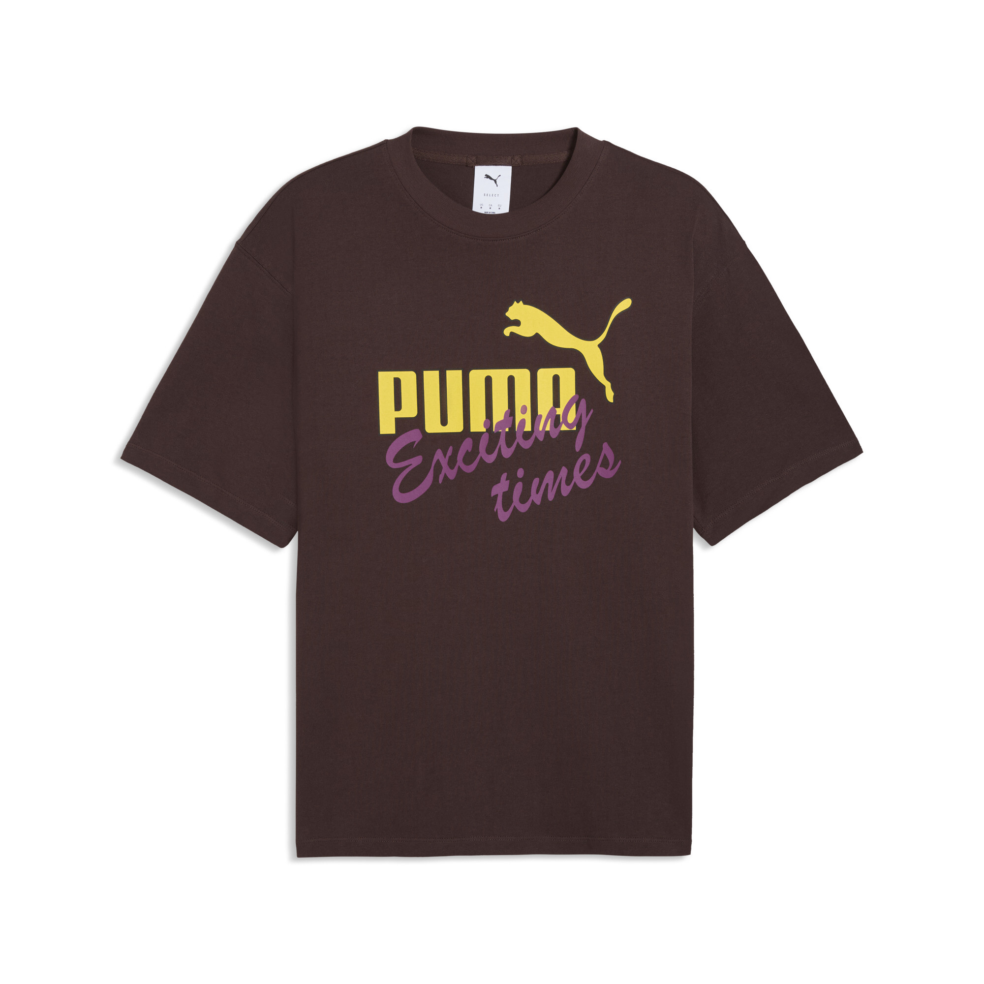 PUMA House of Graphics Casual T-shirt voor Heren, Bruin, Maat M thumbnail 3