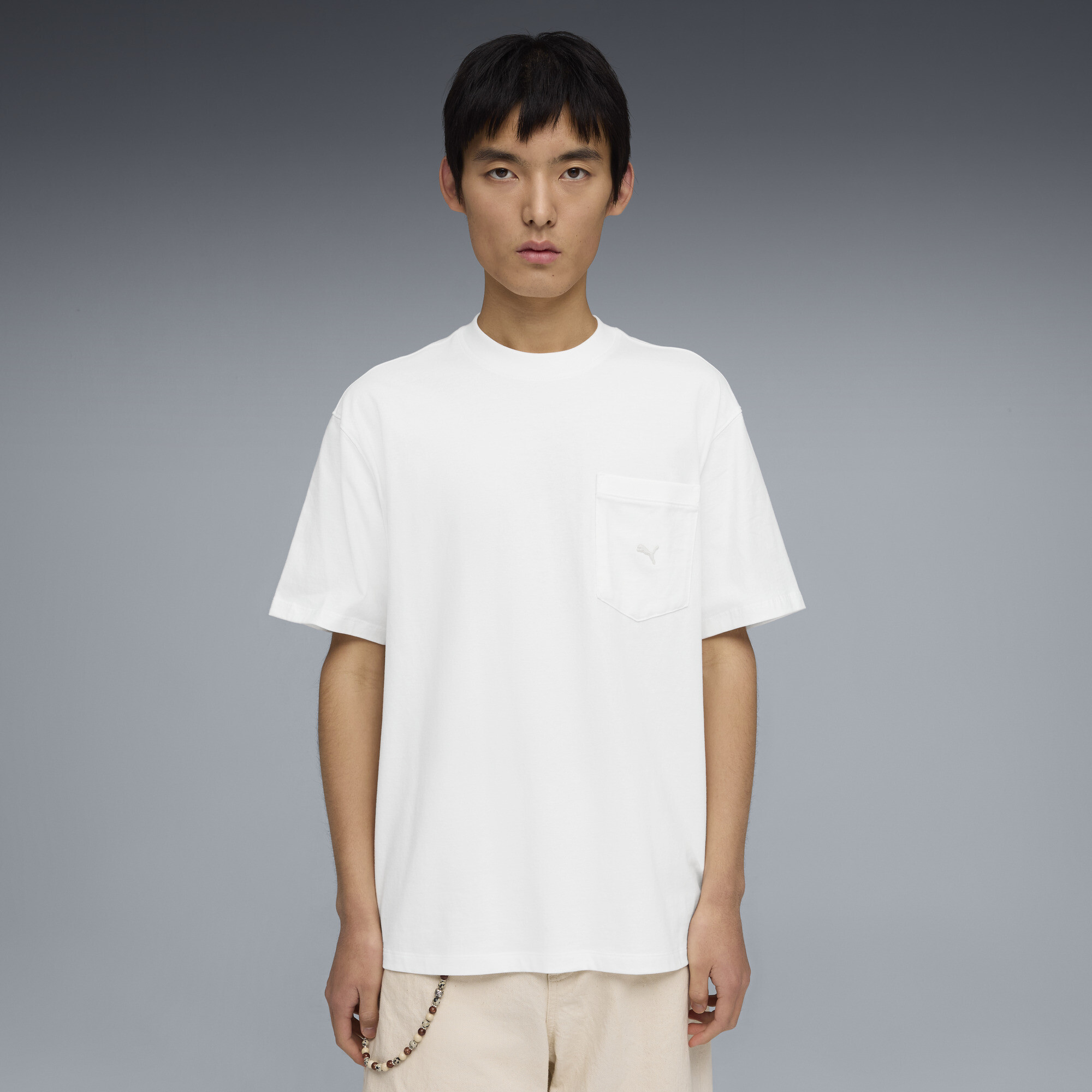 PUMA Select Essentials T-shirt met zak voor Heren, Wit, Maat L thumbnail 4