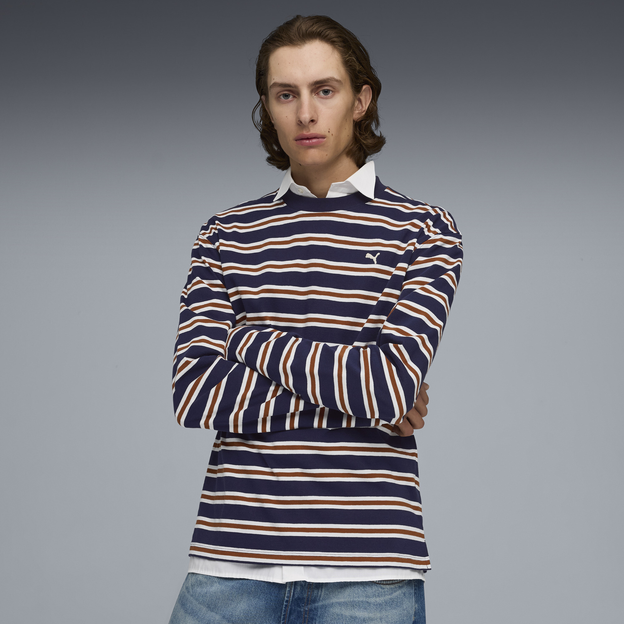 PUMA Select Essentials T-shirt met lange mouwen voor Heren, Blauw, Maat XS thumbnail 4