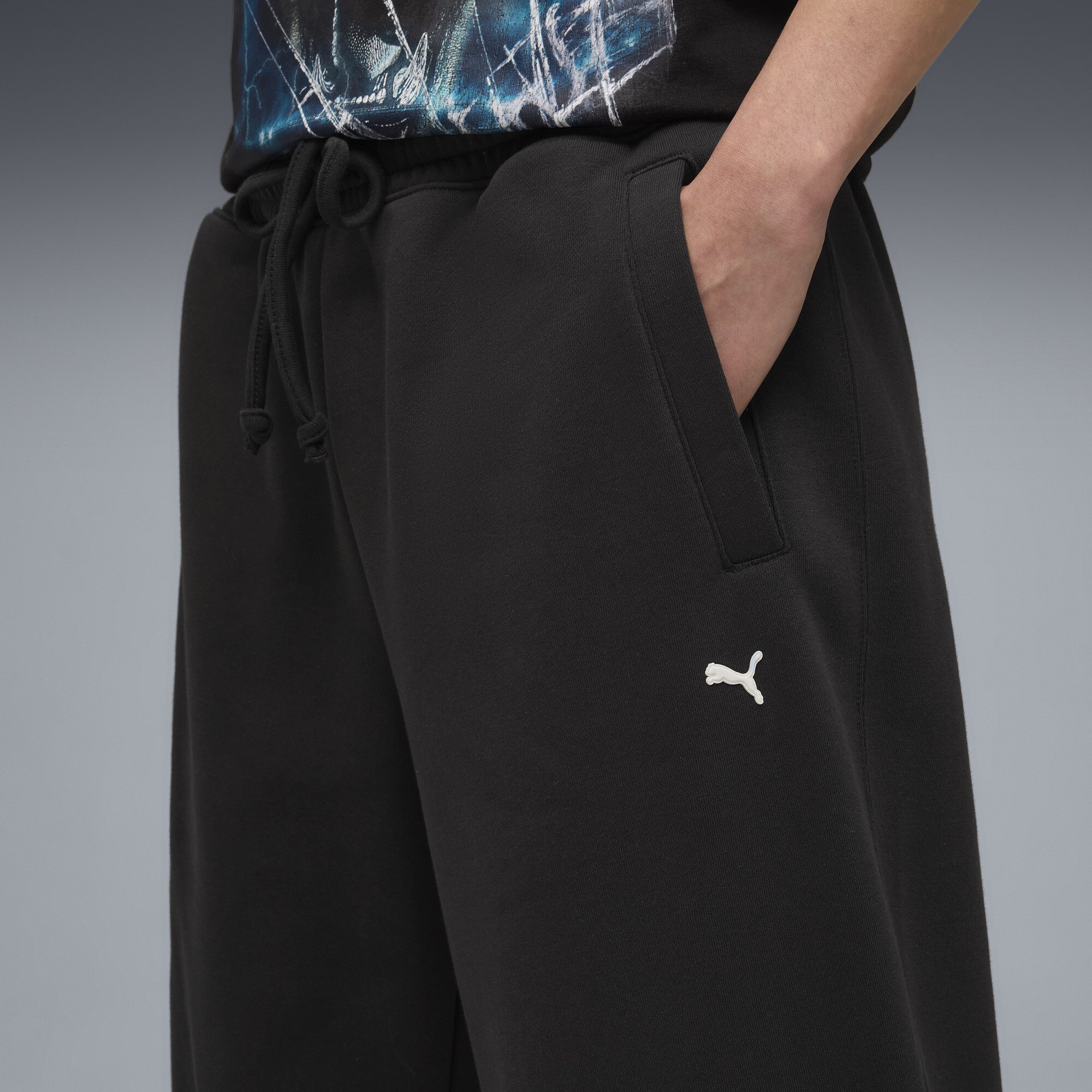 PUMA Select Essentials relaxte sweatpant voor Heren, Zwart, Maat L thumbnail 5