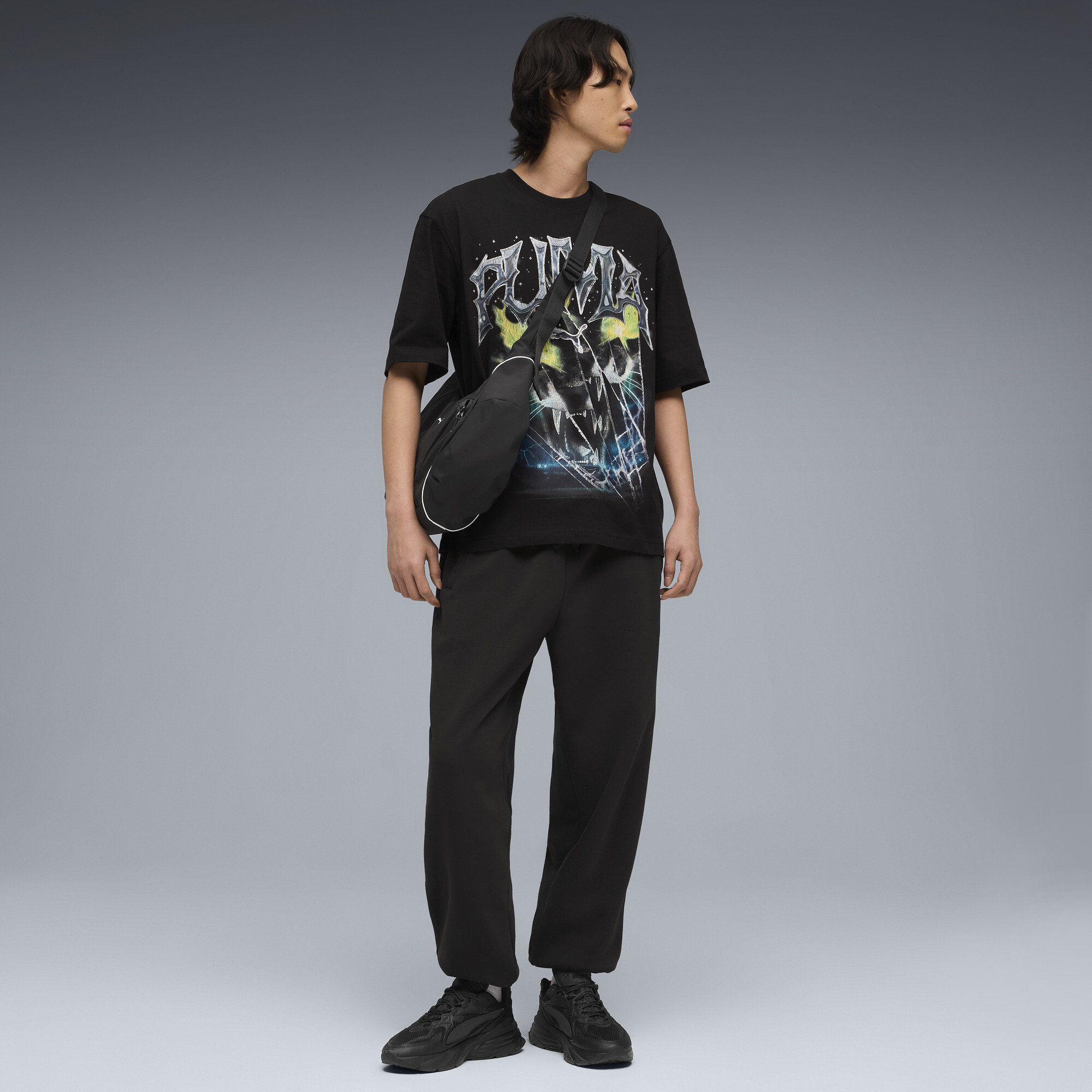 PUMA Select Essentials relaxte sweatpant voor Heren, Zwart, Maat L thumbnail 4