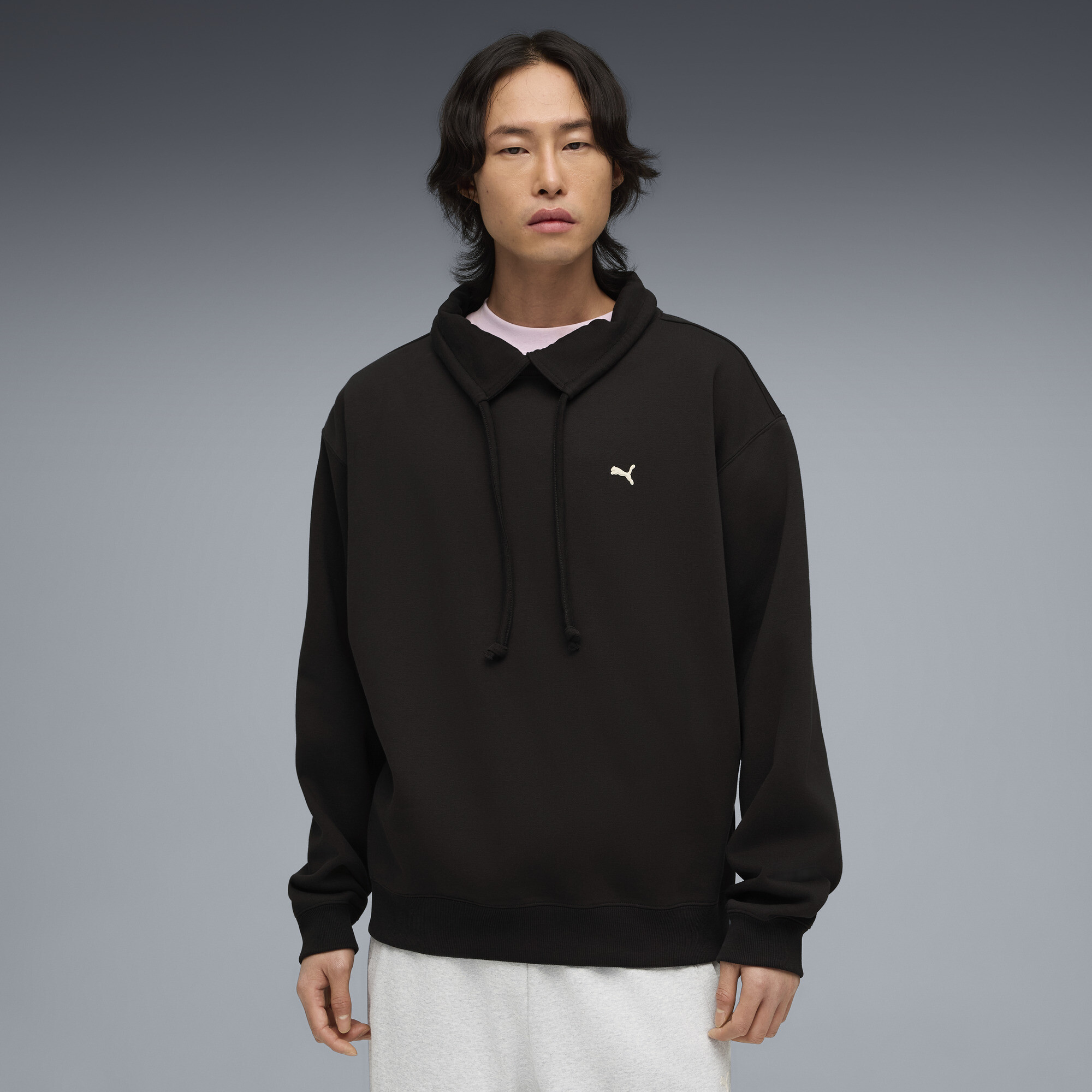 PUMA SELECT Essentials Men's Crew Neck Sweatshirt in Black, Size S