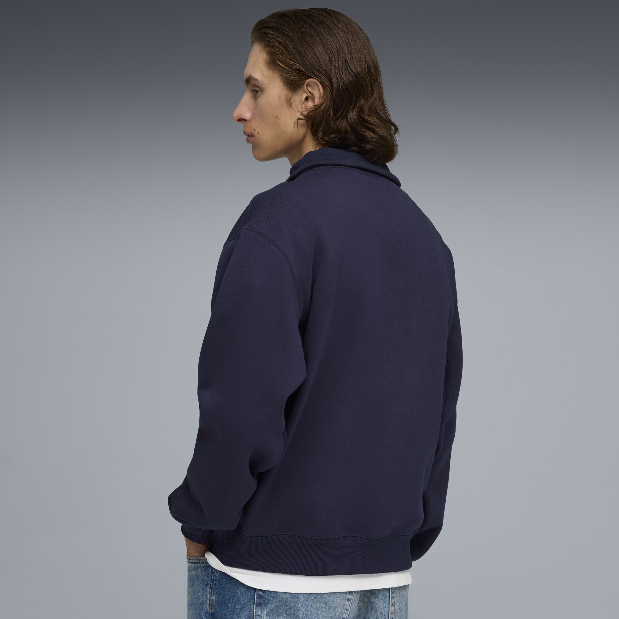 PUMA Select Essentials sweatshirt met ronde hals voor Heren, Blauw, Maat L thumbnail 3