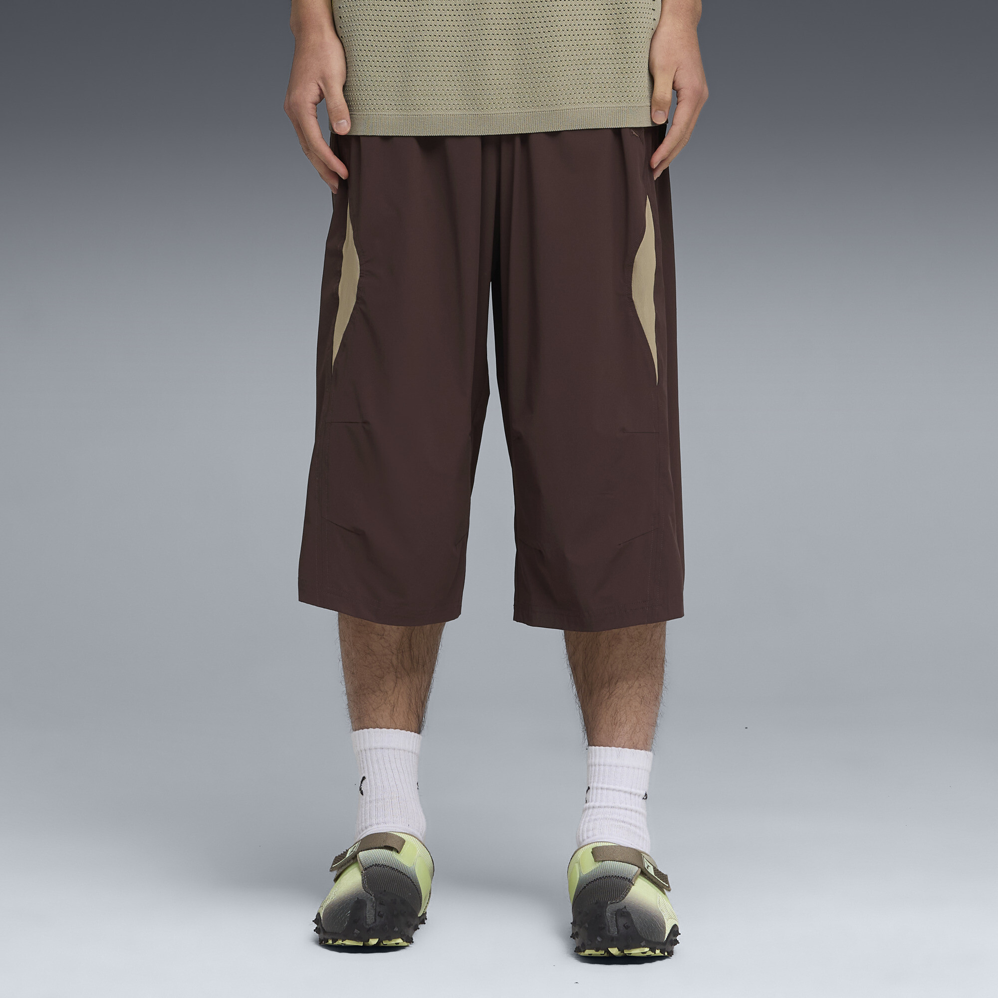 PUMA CLRT 2G verlengde short voor Heren, Bruin, Maat XS