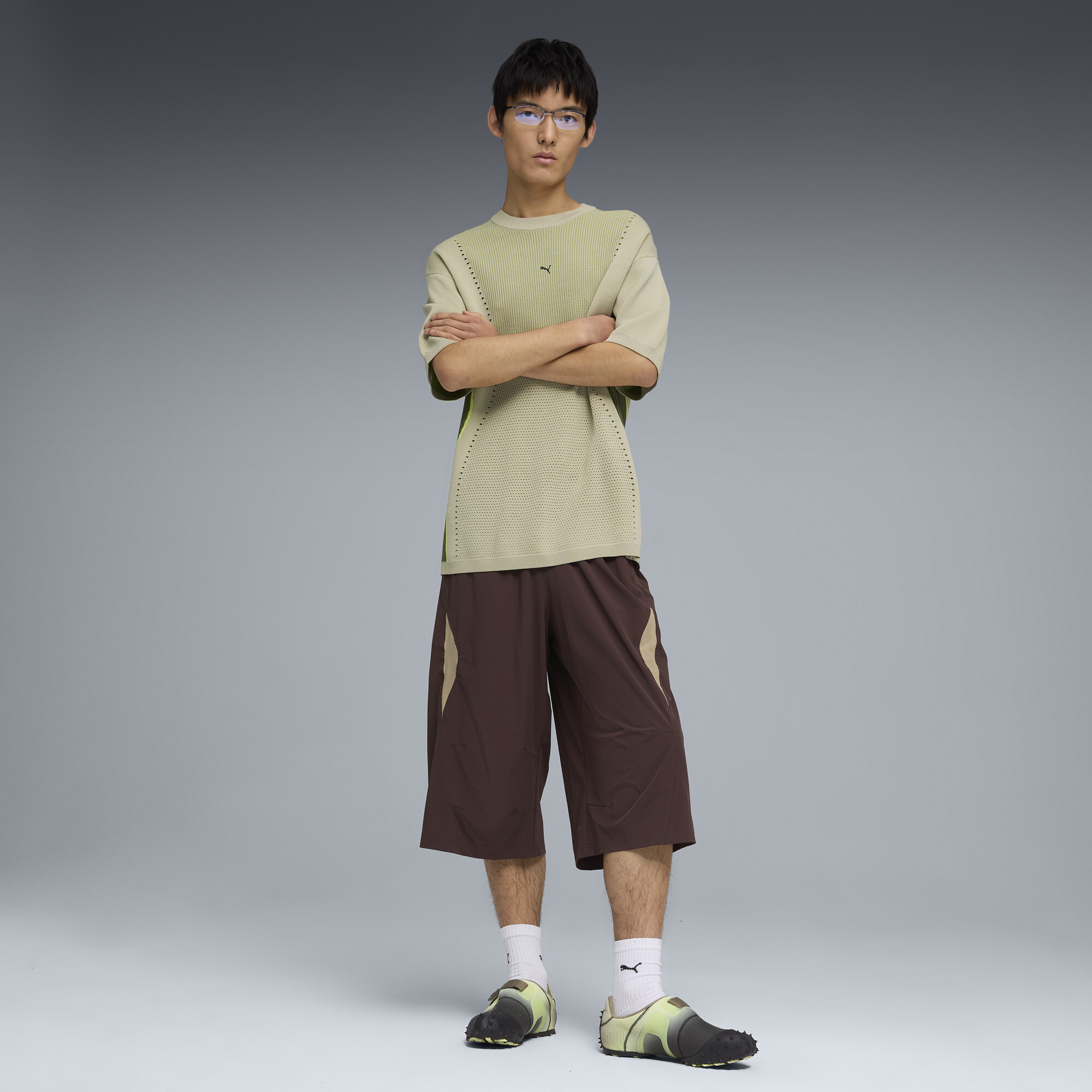 PUMA CLRT 2G verlengde short voor Heren, Bruin, Maat XL thumbnail 6