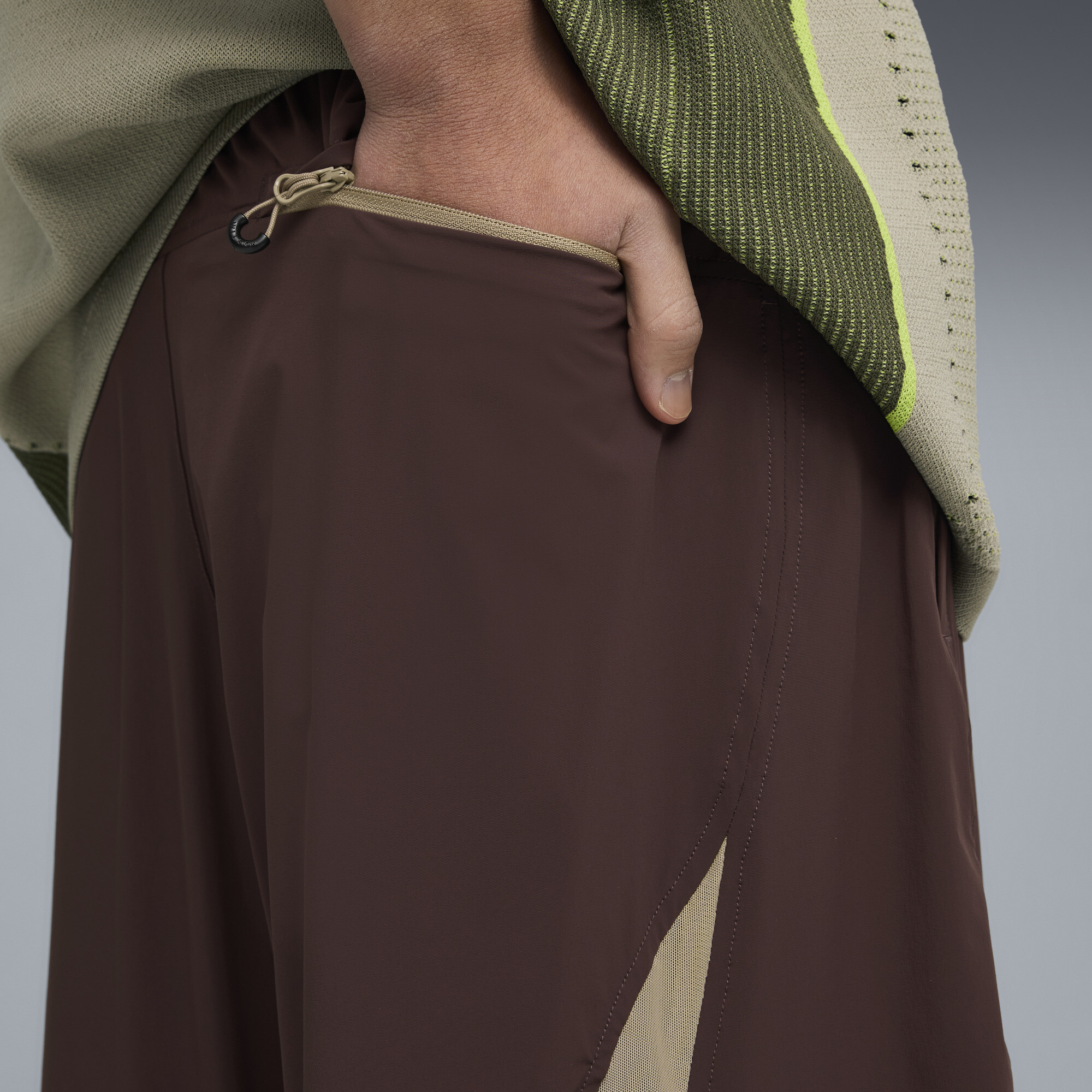 PUMA CLRT 2G verlengde short voor Heren, Bruin, Maat XL thumbnail 4