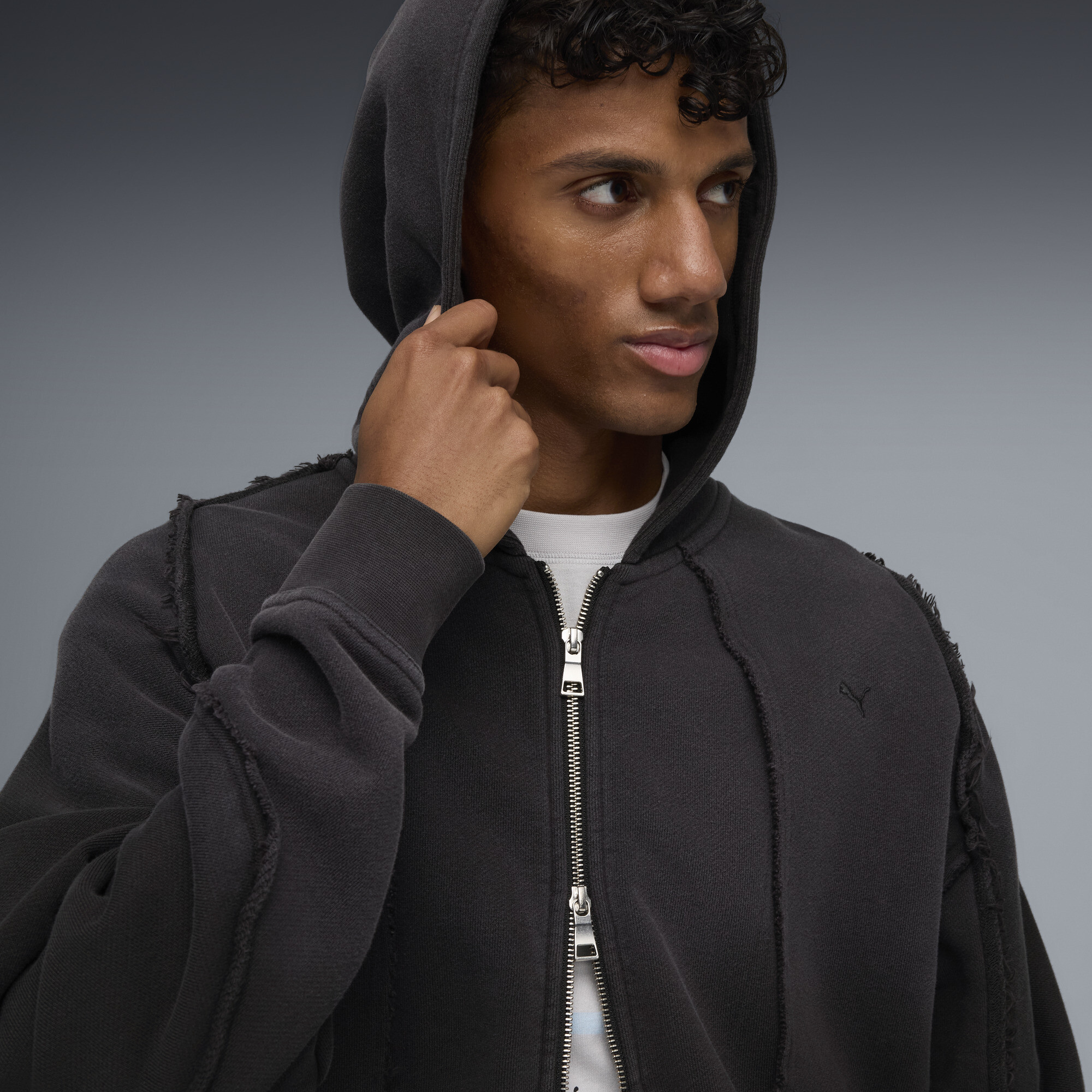 PUMA CLRT 2G hoodie met volledige rits voor Heren, Zwart, Maat L thumbnail 7