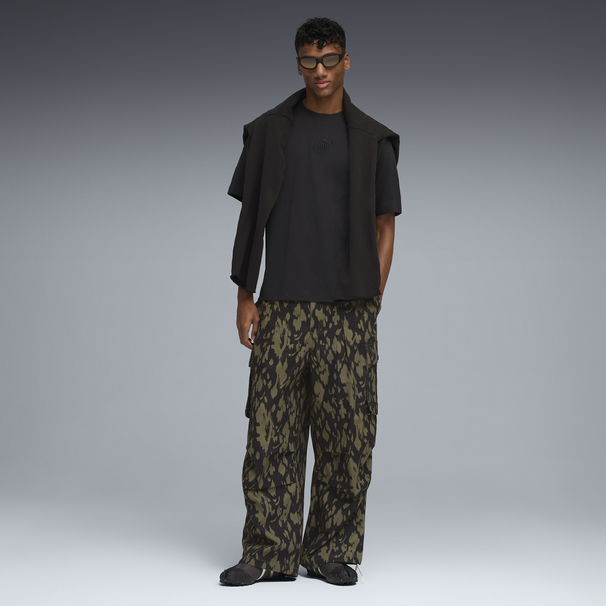 PUMA.NOW cargobroek voor Heren, Zwart, Maat XS thumbnail 6