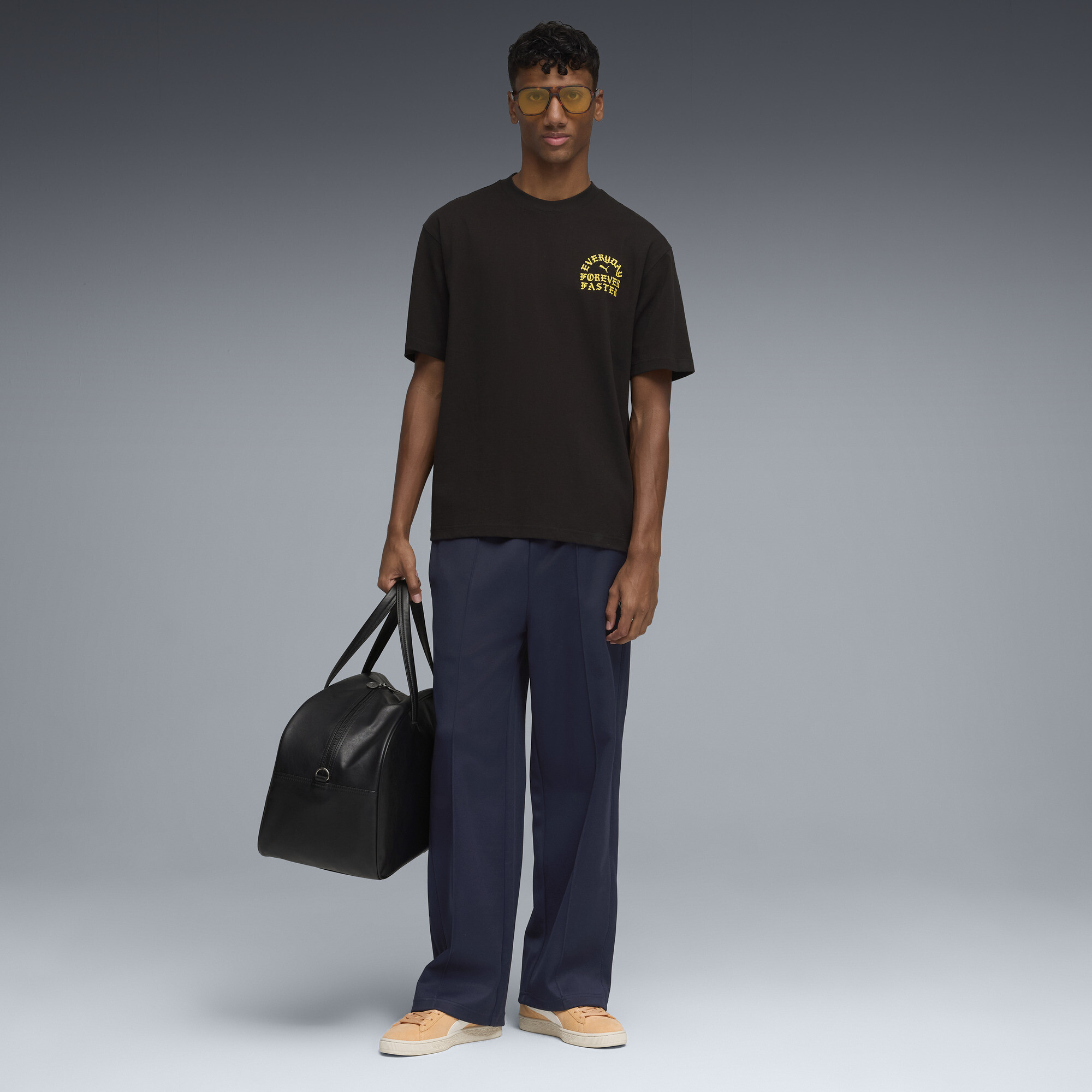 PUMA.NOW T-shirt voor Heren, Zwart, Maat S thumbnail 4