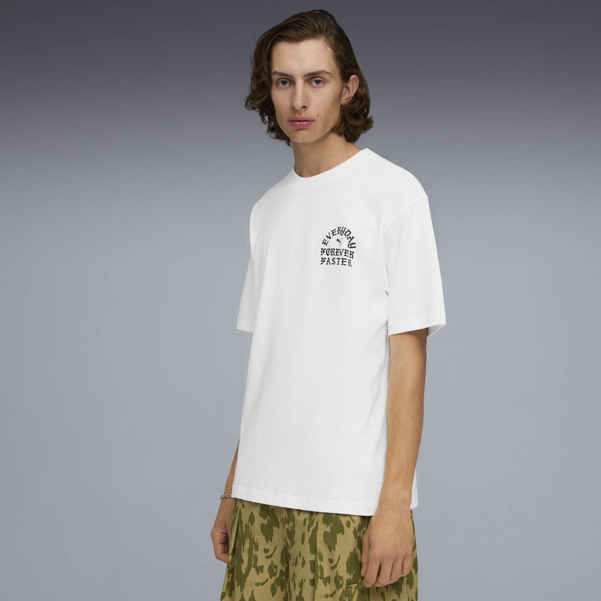 PUMA.NOW T-shirt voor Heren, Wit, Maat XS