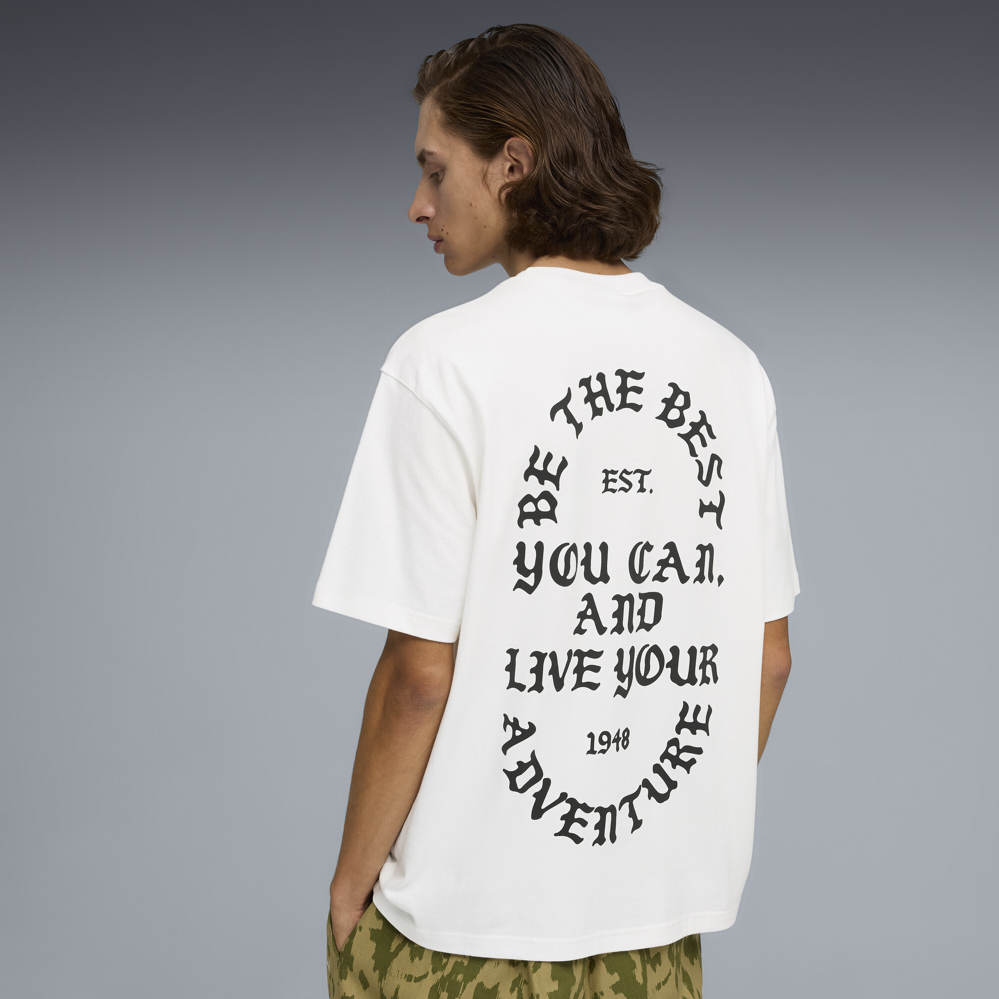 PUMA.NOW T-shirt voor Heren, Wit, Maat XS thumbnail 5