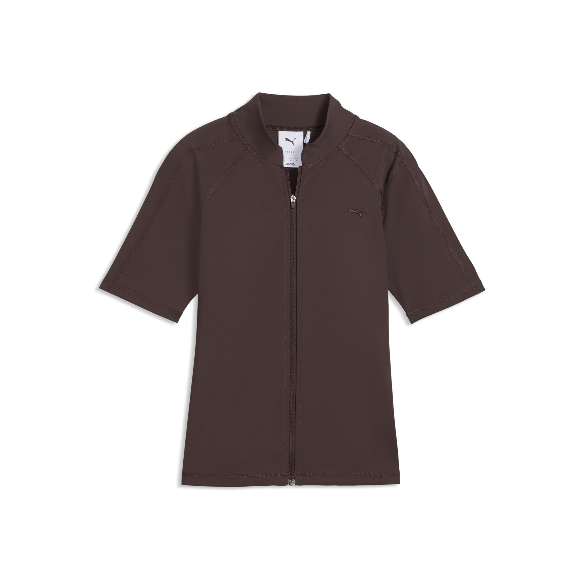 PUMA T7 strak T-shirt voor Dames, Bruin, Maat L thumbnail 3