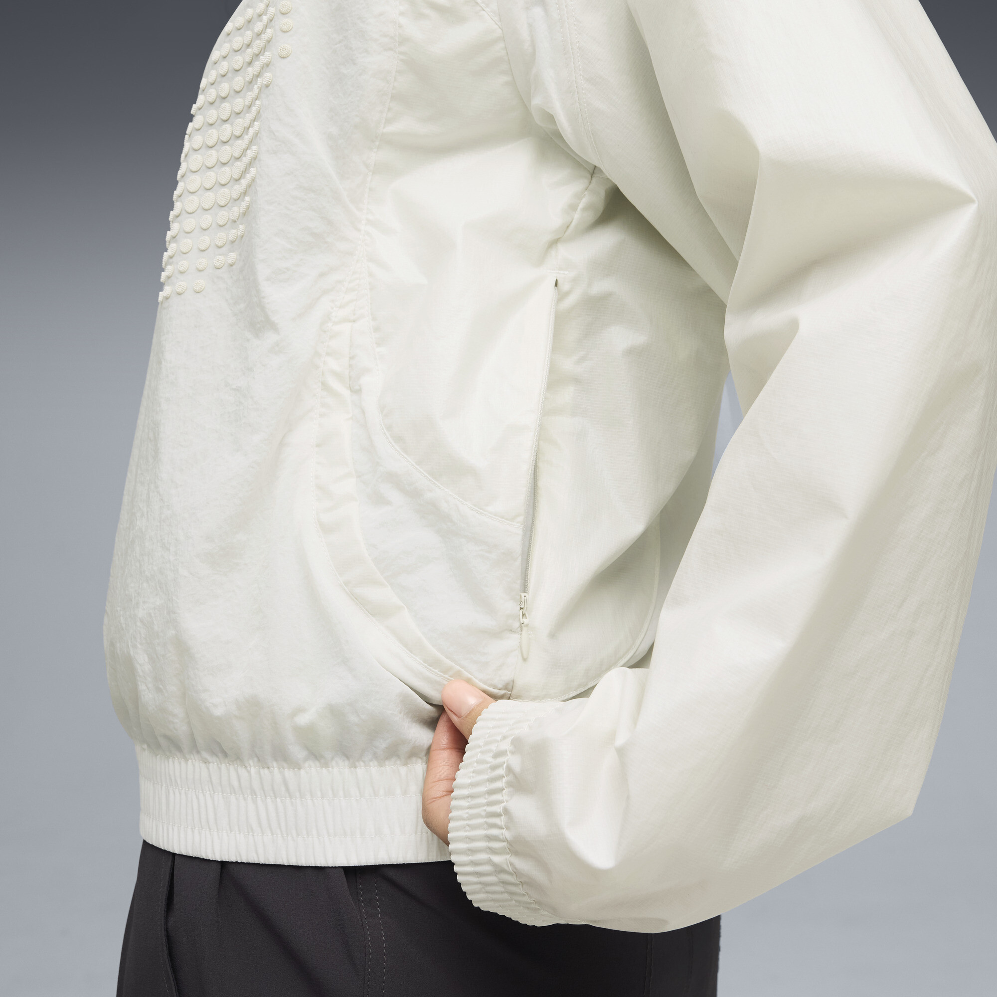 PUMA CLRT uniseks top met halve rits, Grijs, Maat XS thumbnail 4