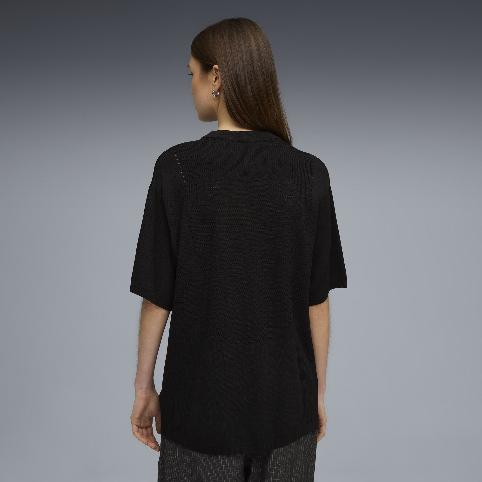 PUMA CLRT gebreid relaxed uniseks T-shirt, Zwart, Maat S thumbnail 5