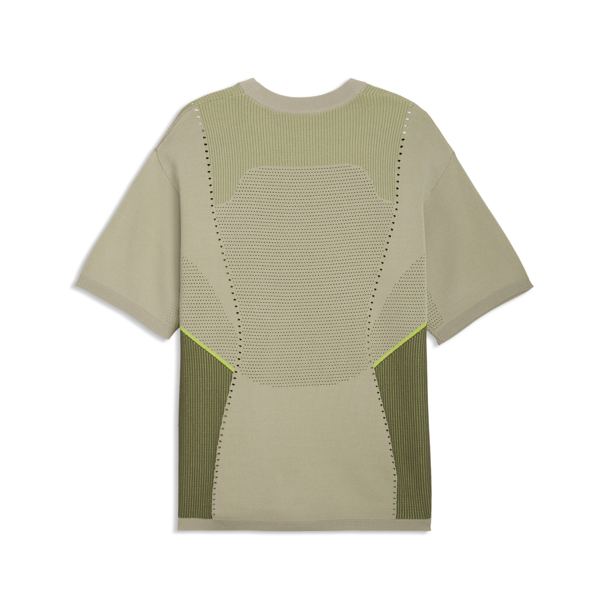 PUMA CLRT gebreid relaxed uniseks T-shirt, Beige/Grijs, Maat S thumbnail 2