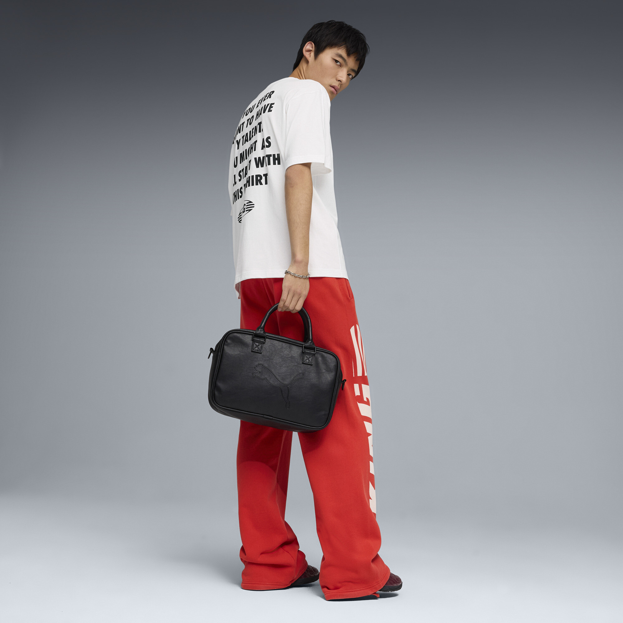 PUMA KING Sportstyle relaxed T-shirt voor Heren, Wit, Maat XS thumbnail 2