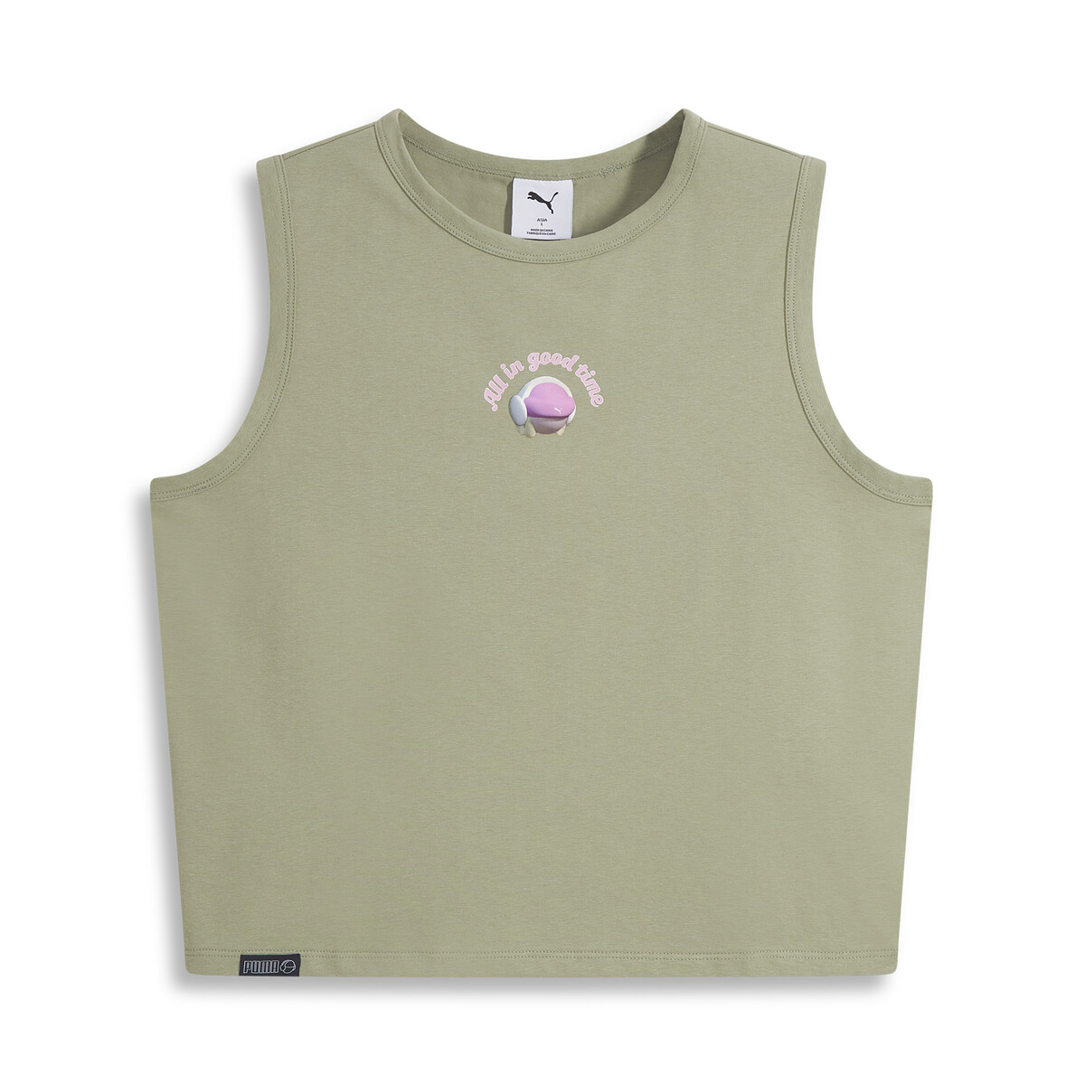ALL IN GOOD TIME Tank Top Women in Lux Army by PUMA, XL