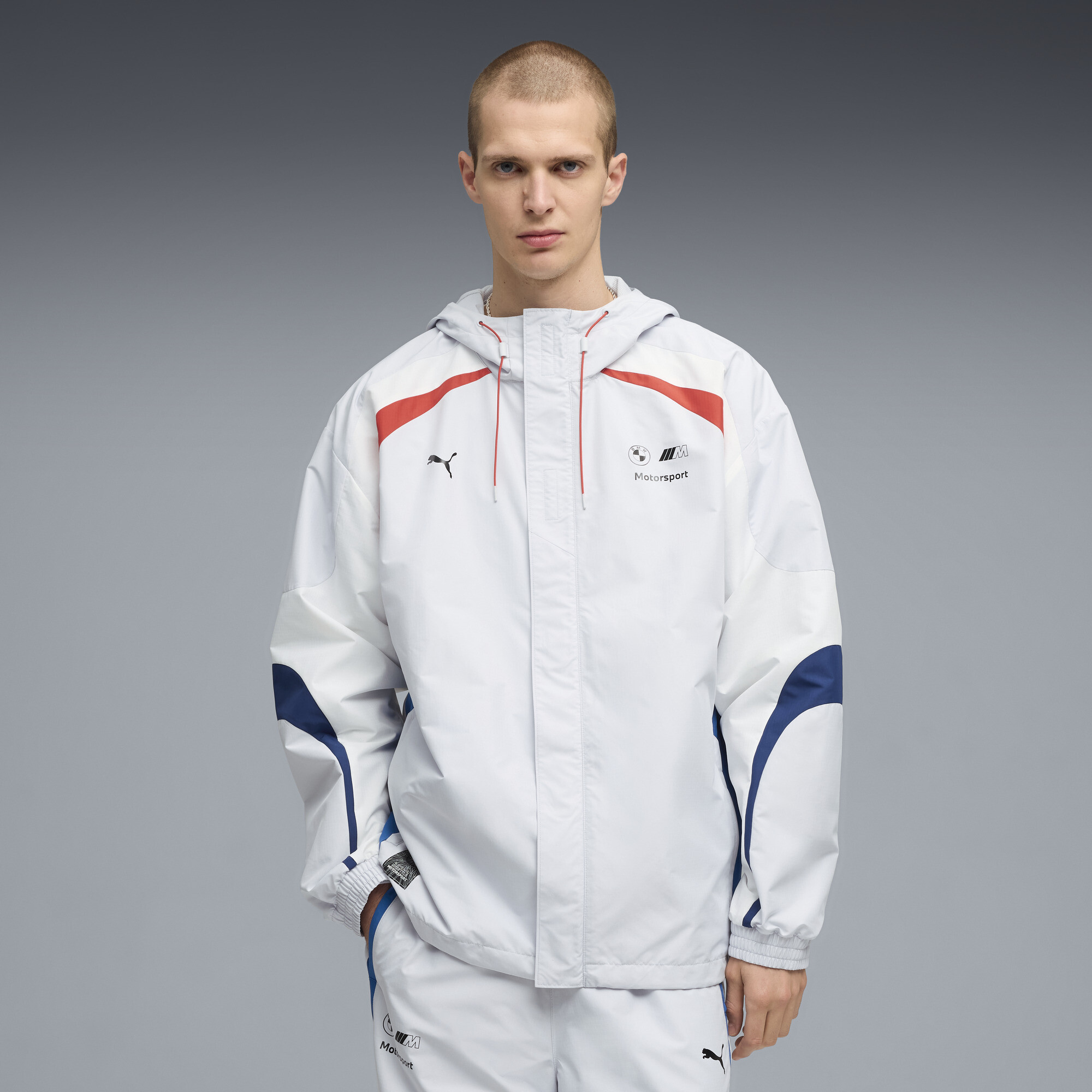 PUMA BMW M MOTORSPORT Lifestyle jack voor Heren, Zilver, Maat XS