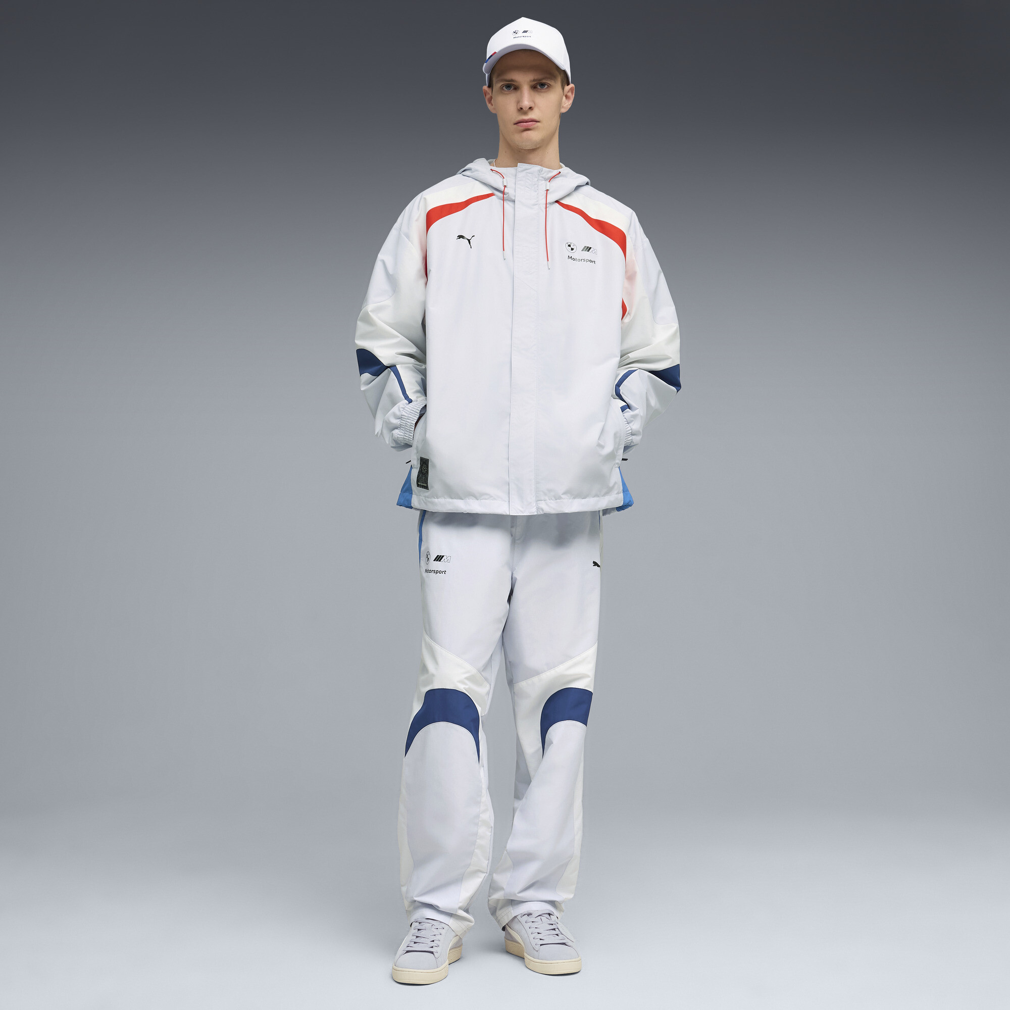 PUMA BMW M MOTORSPORT Lifestyle jack voor Heren, Zilver, Maat XS thumbnail 4