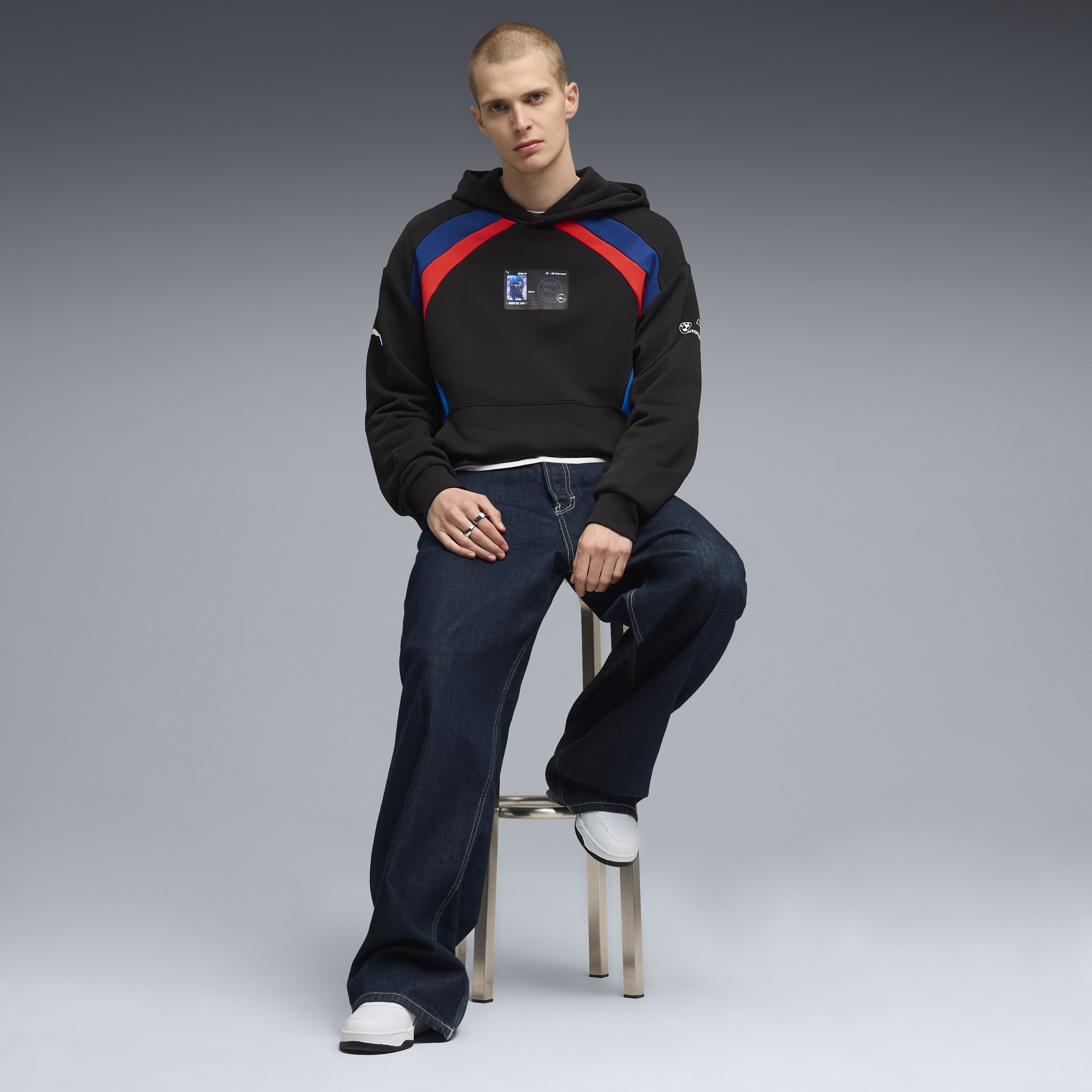 PUMA BMW M MOTORSPORT Lifestyle relaxte hoodie voor Heren, Zwart thumbnail 2