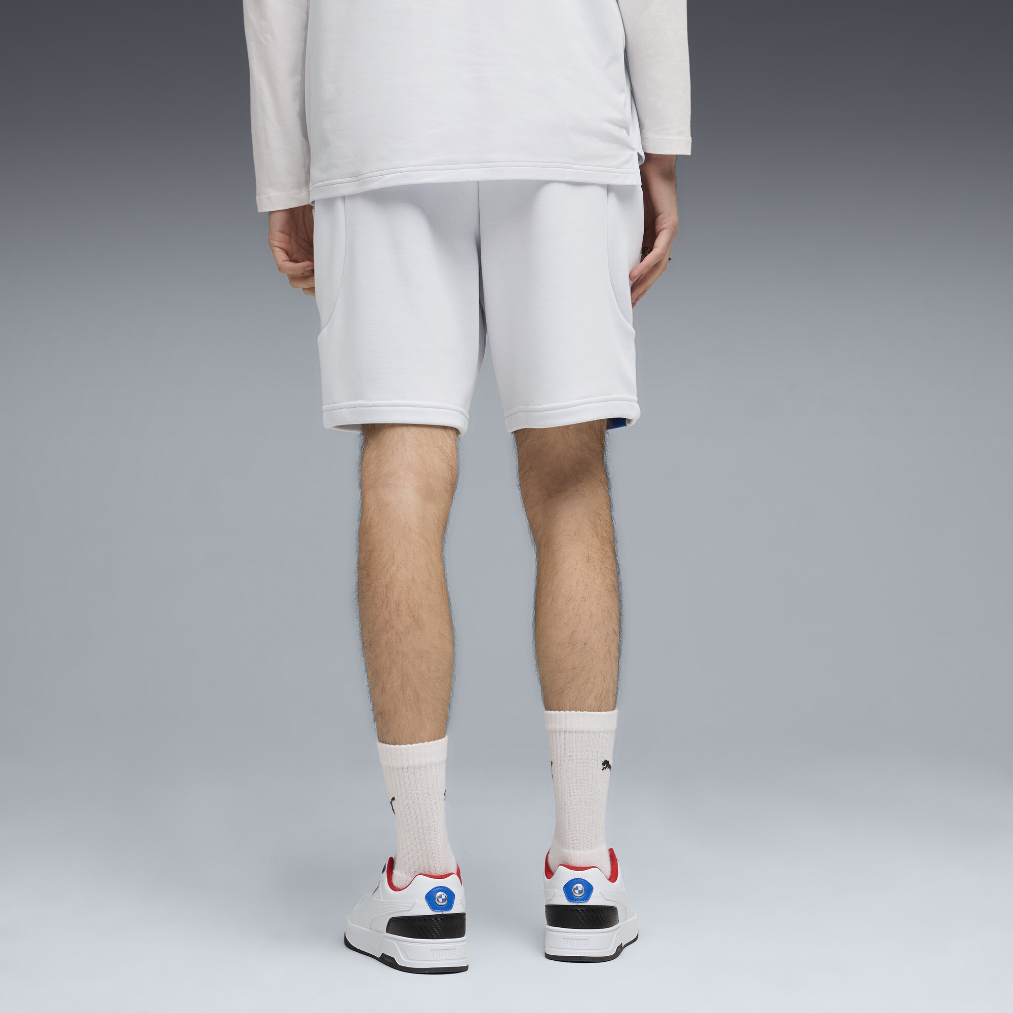 BMW M MOTORSPORT PUMATECH-X short voor Heren, Zilver thumbnail 3