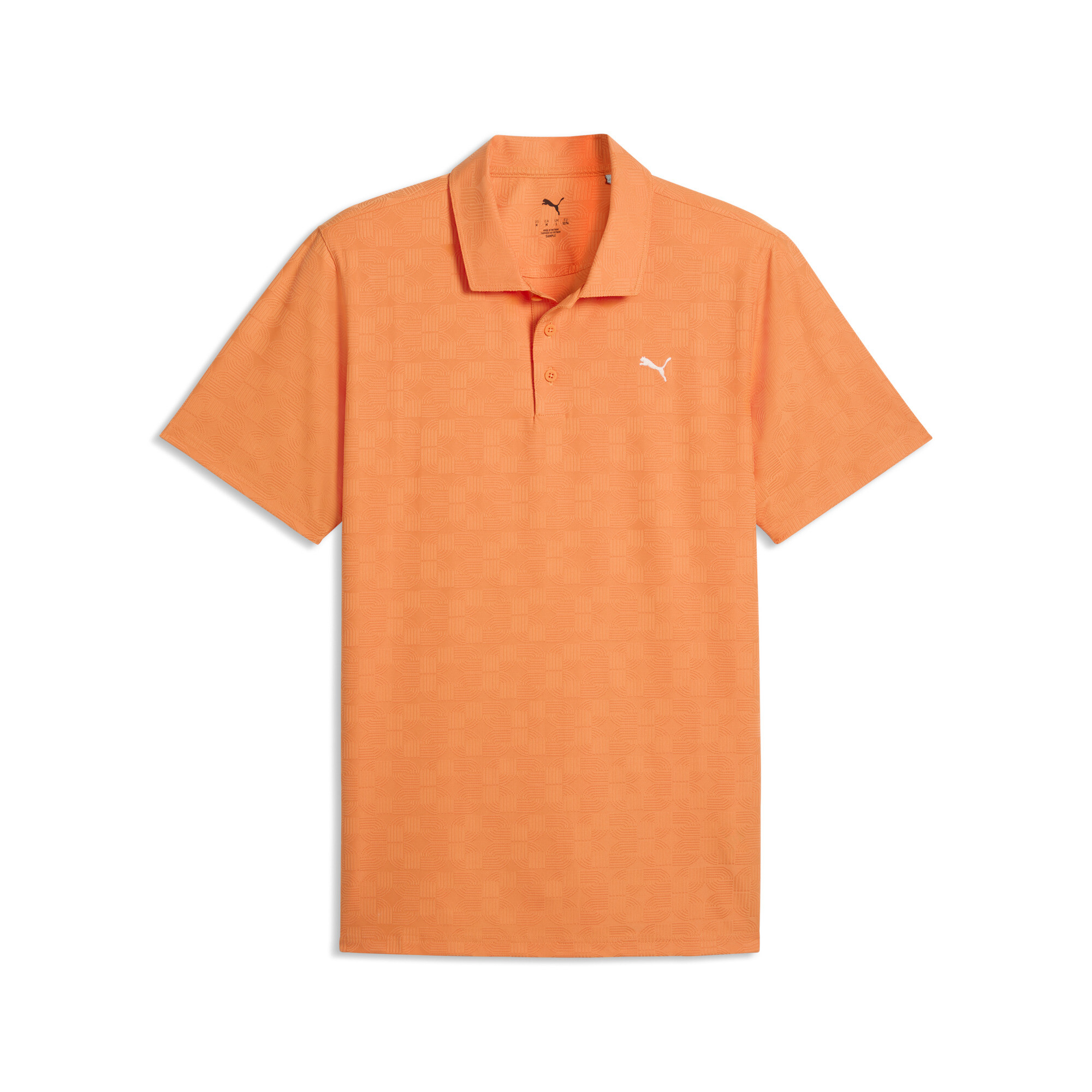 PUMA MATTR Deco Jacquard golfpolo voor Heren, Oranje, Maat M