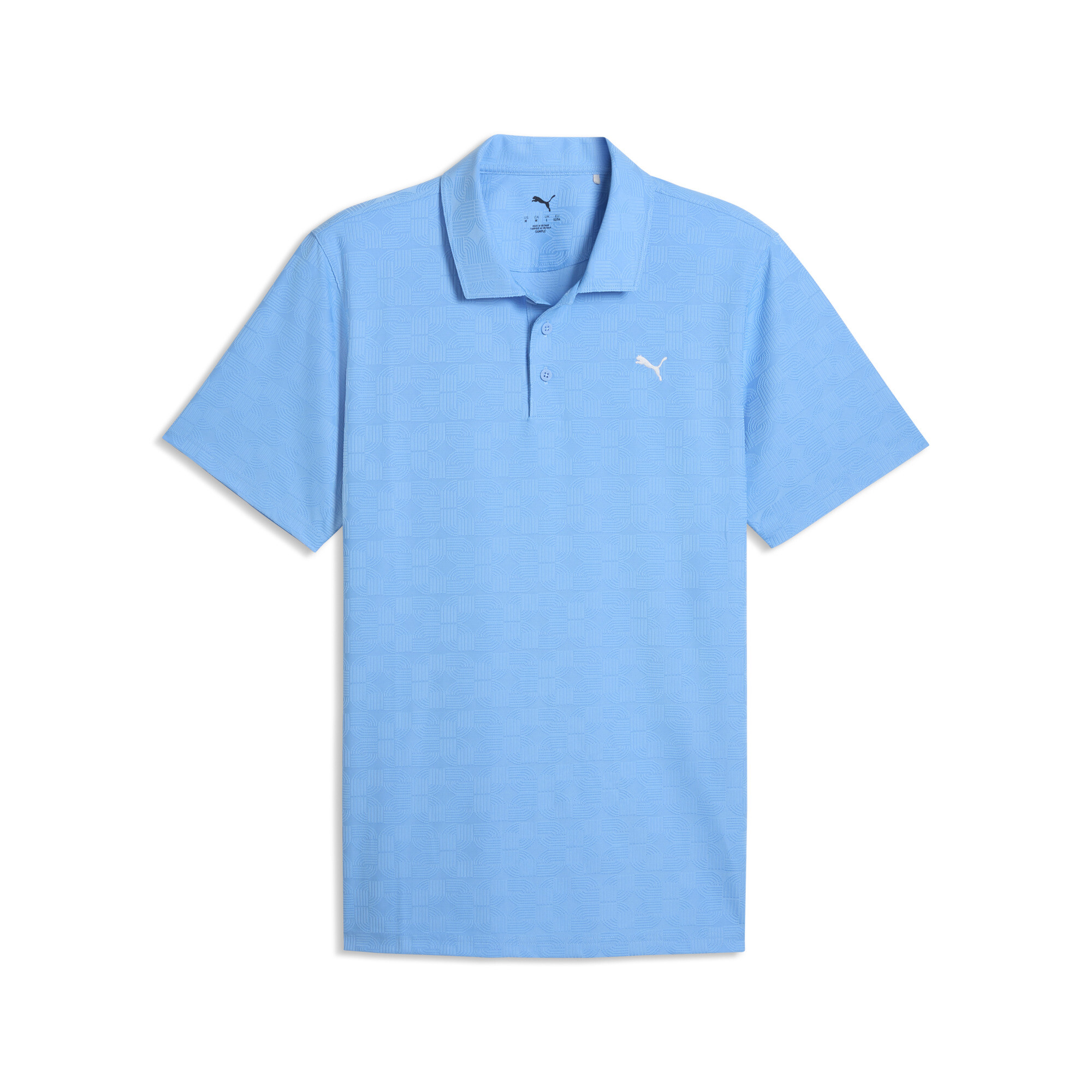 PUMA MATTR Deco Jacquard golfpolo voor Heren, Blauw, Maat XXL