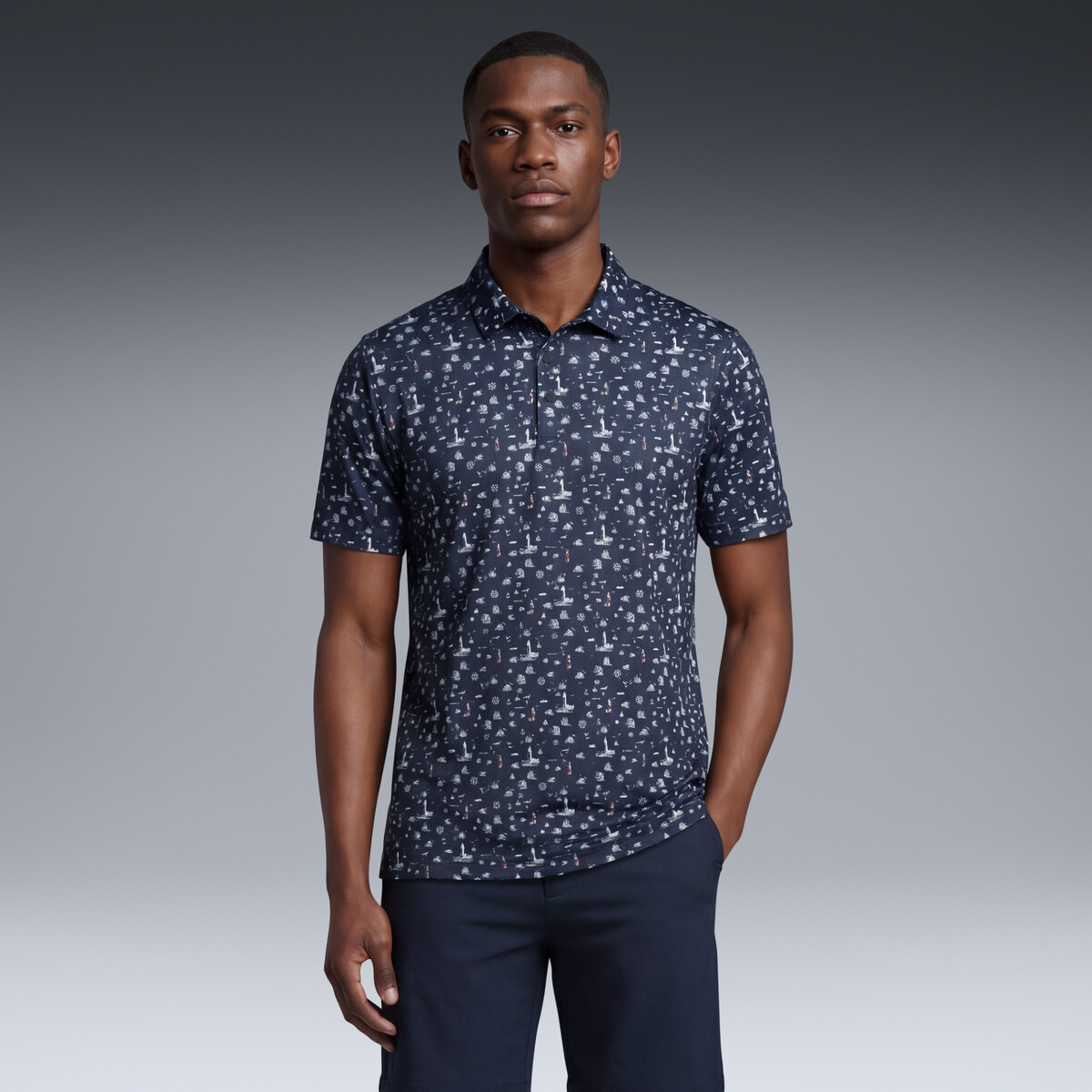 MATTR Lighthouse Golf Polo Men in Deep Navy/Royal Sapphire by PUMA, Medium