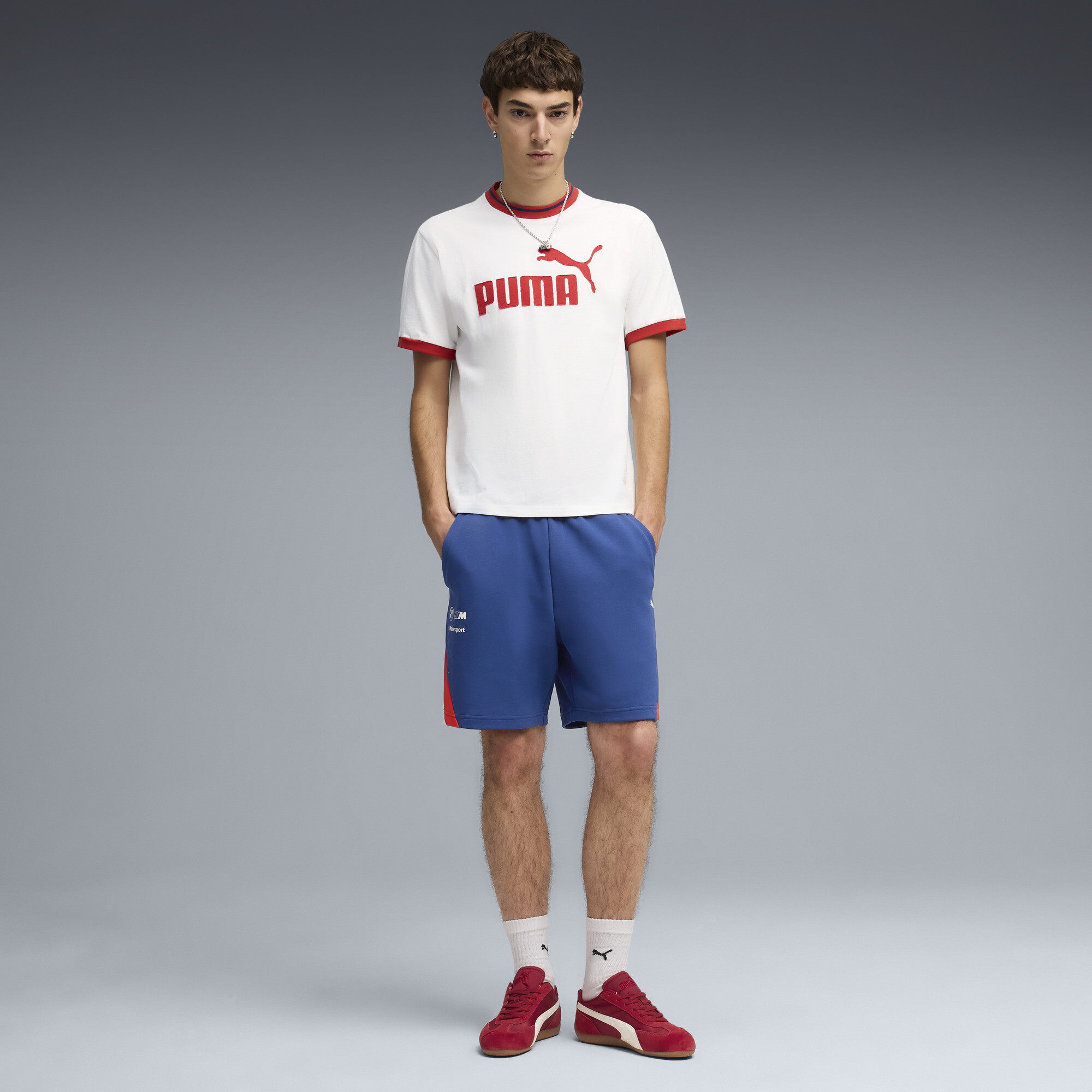 PUMA BMW M MOTORSPORT Sportswear short voor Heren, Blauw, Maat XS thumbnail 2