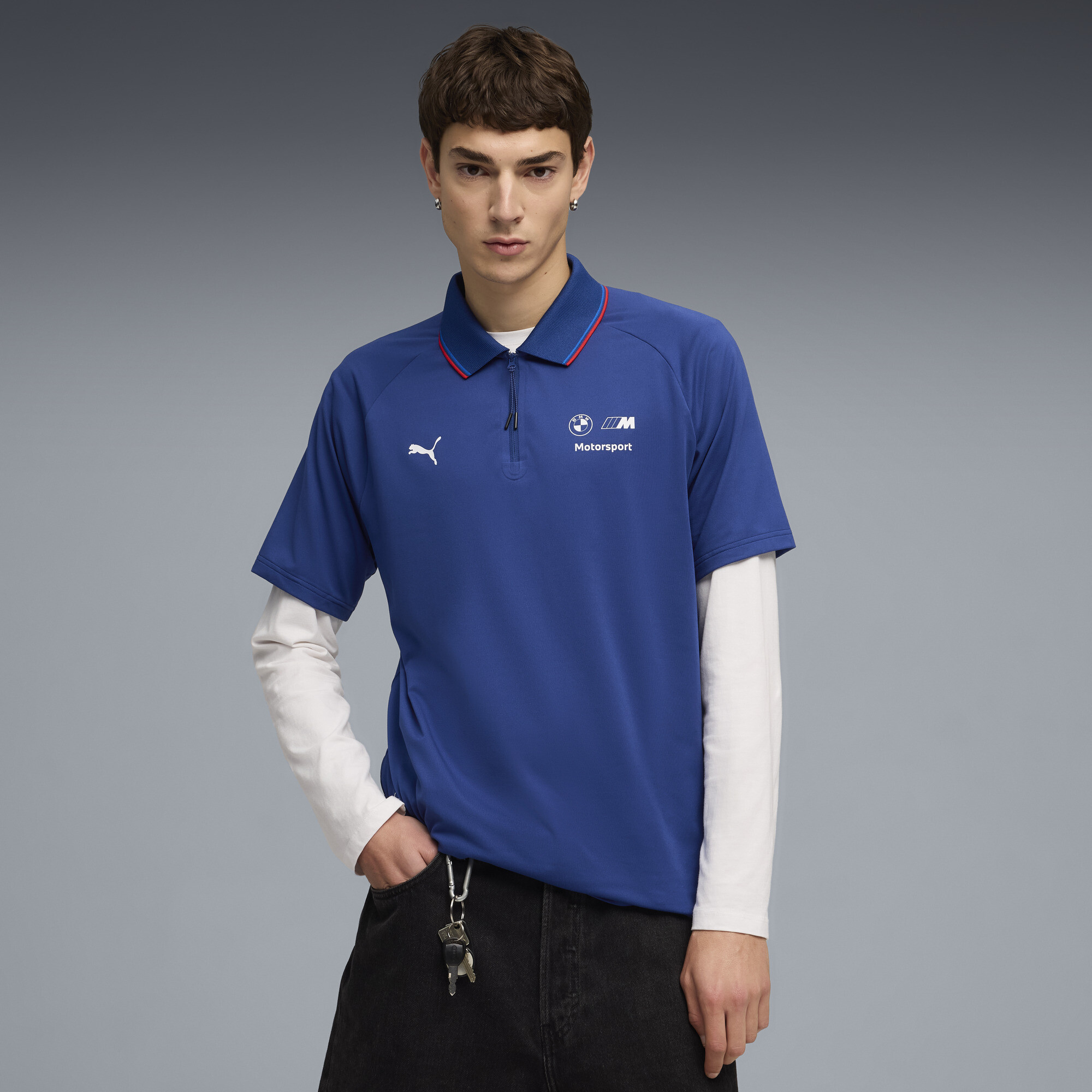 PUMA BMW M MOTORSPORT Sportswear polo voor Heren, Blauw, Maat S thumbnail 4
