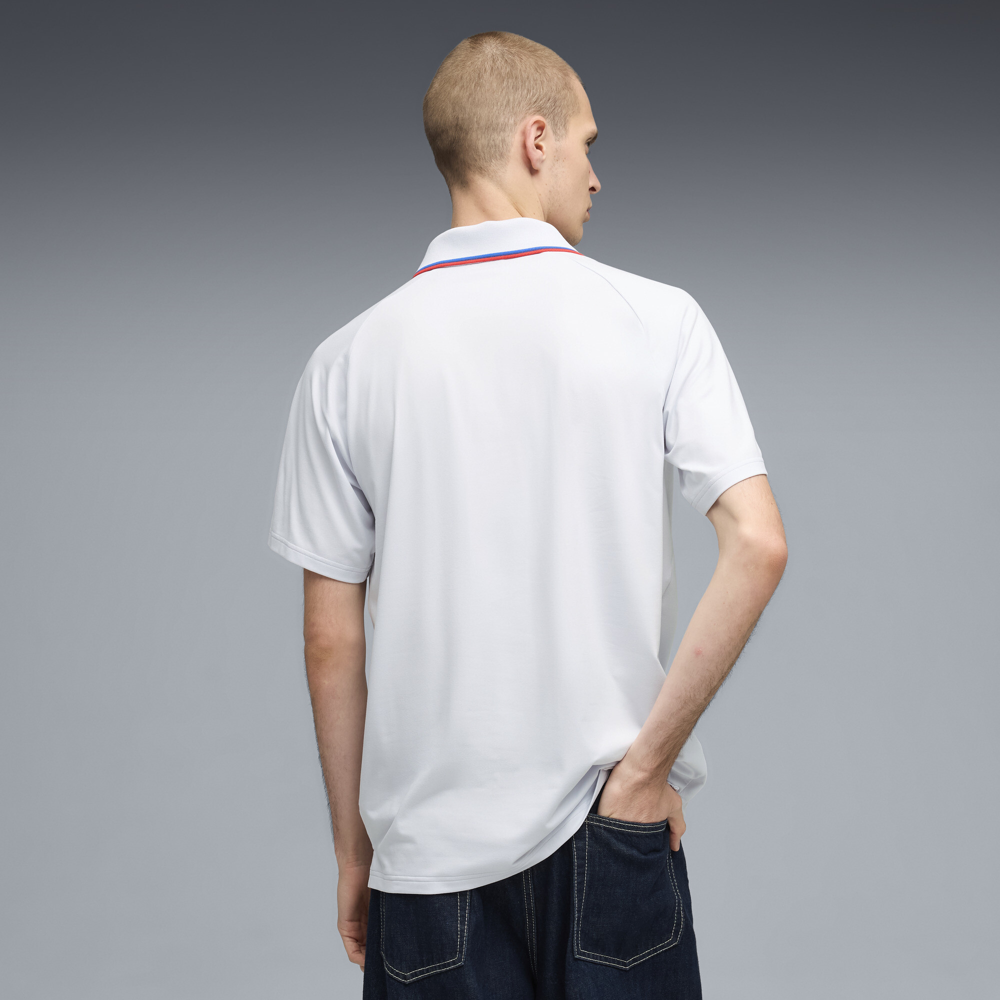 PUMA BMW M MOTORSPORT Sportswear polo voor Heren, Zilver, Maat L thumbnail 3