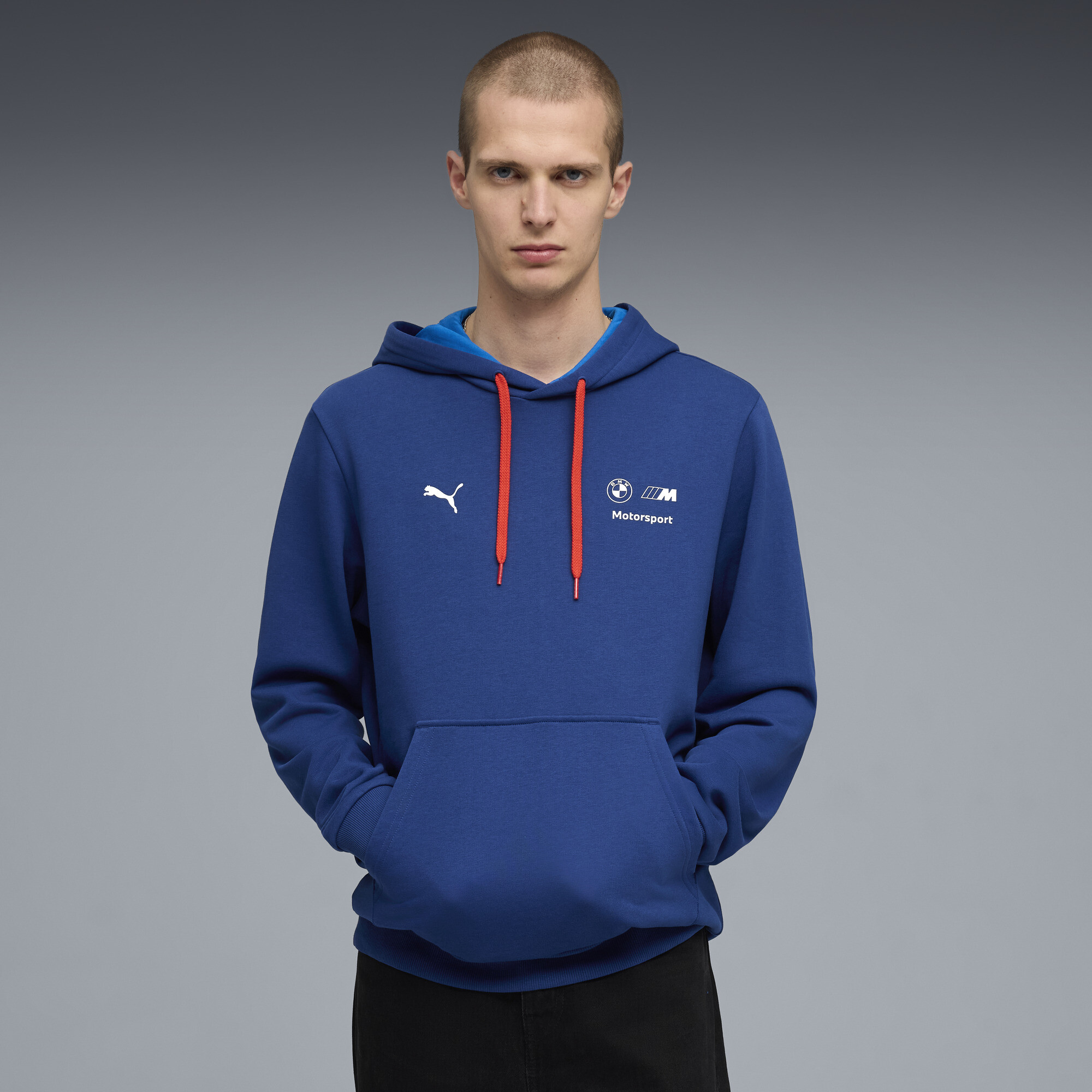 PUMA BMW M MOTORSPORT Essentials hoodie voor Heren, Blauw, Maat XXL thumbnail 4