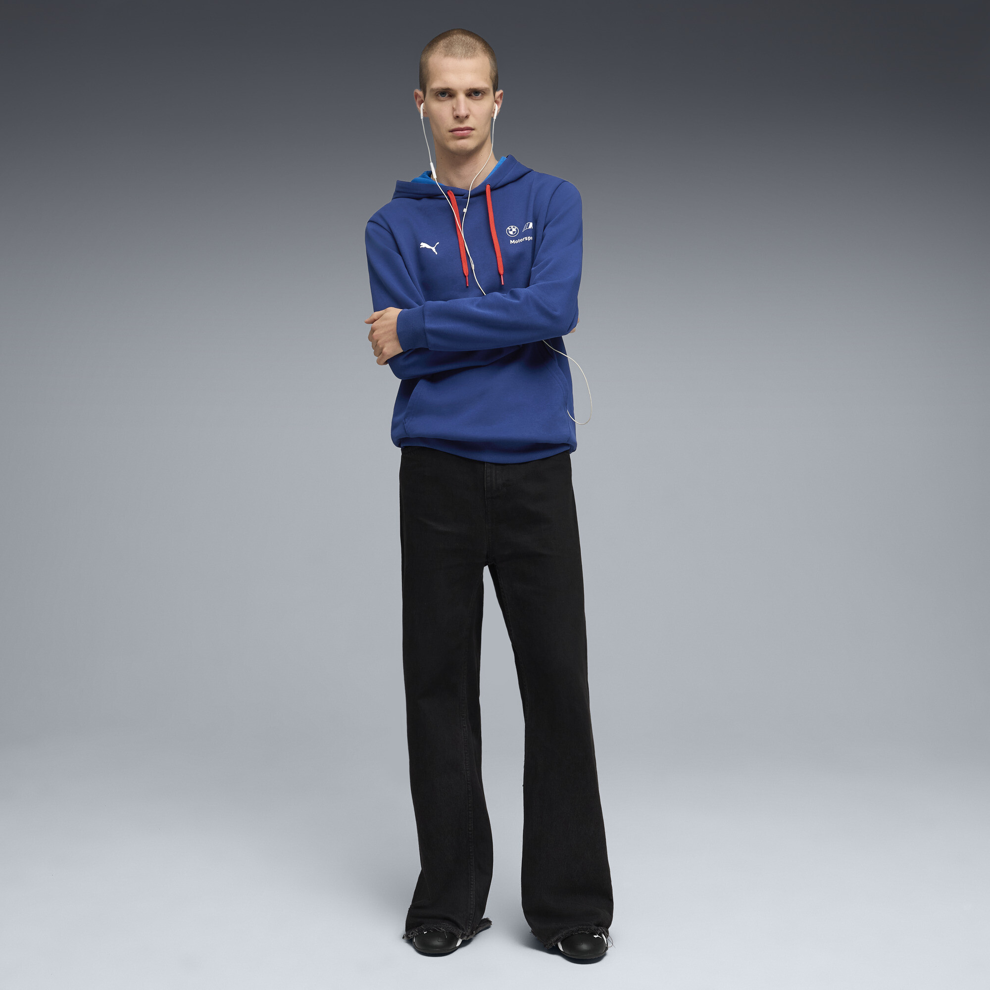 PUMA BMW M MOTORSPORT Essentials hoodie voor Heren, Blauw, Maat XXL thumbnail 2
