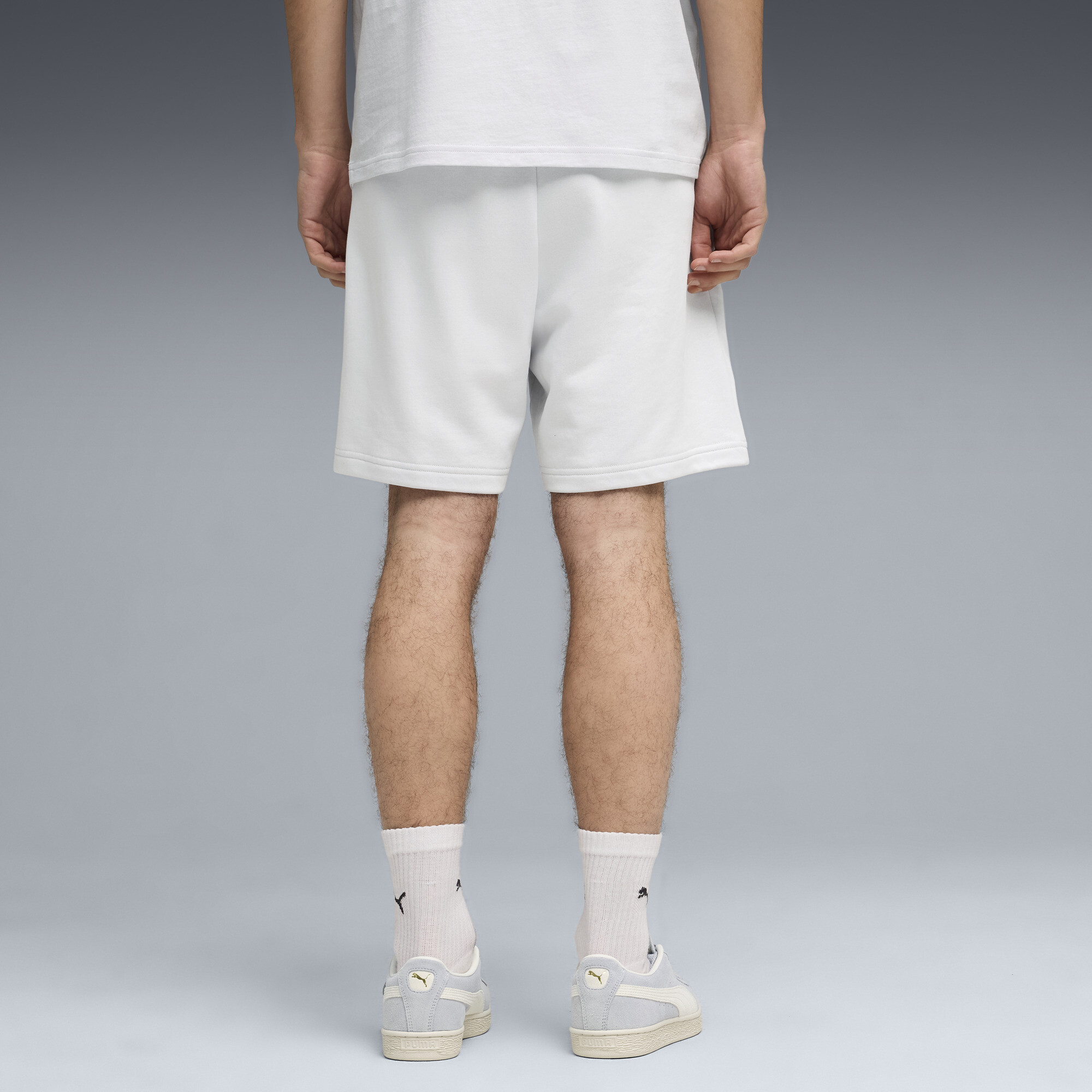 PUMA BMW M MOTORSPORT Essentials short voor Heren, Zilver thumbnail 3