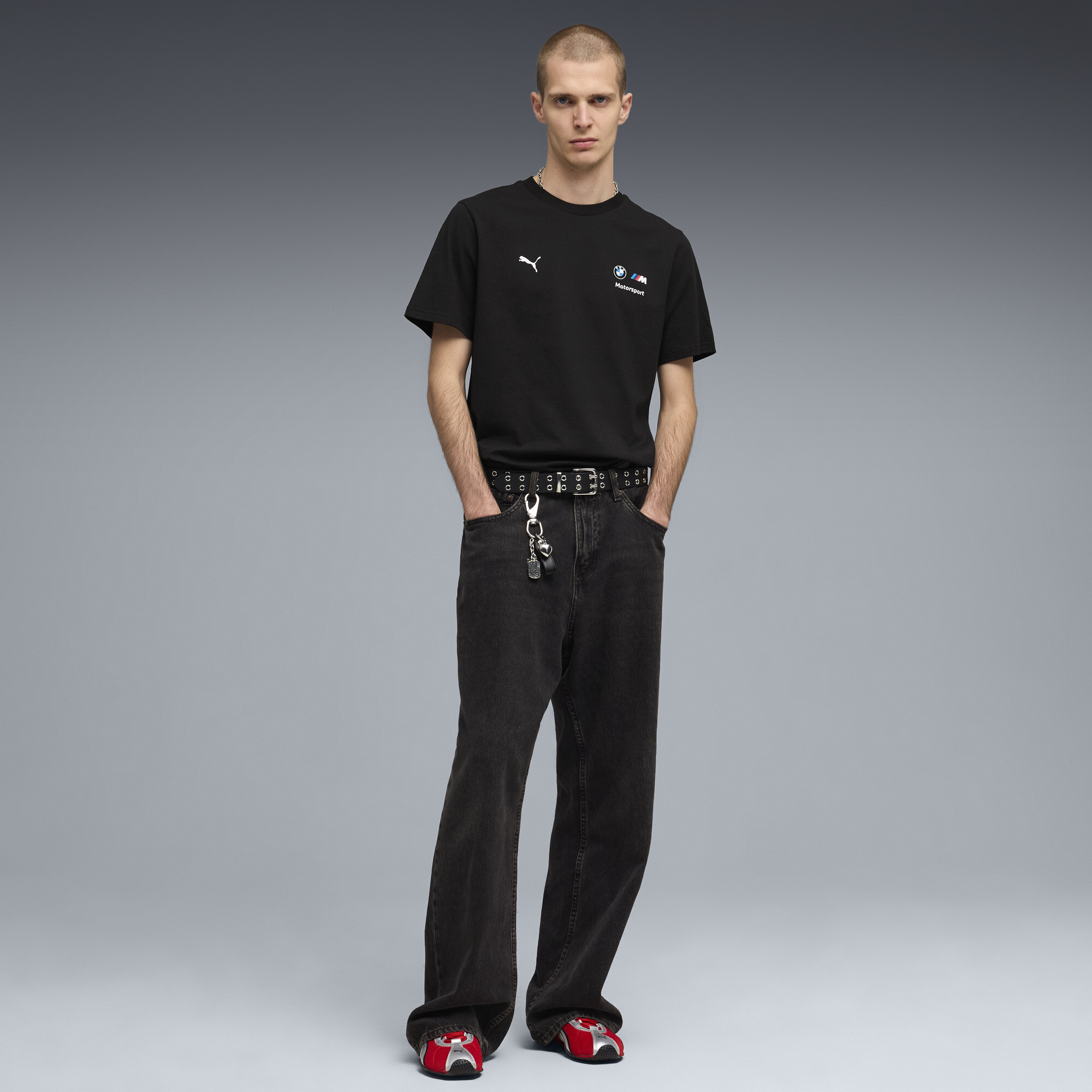 PUMA BMW M MOTORSPORT Essentials+ T-shirt voor Heren, Zwart, Maat XL thumbnail 2