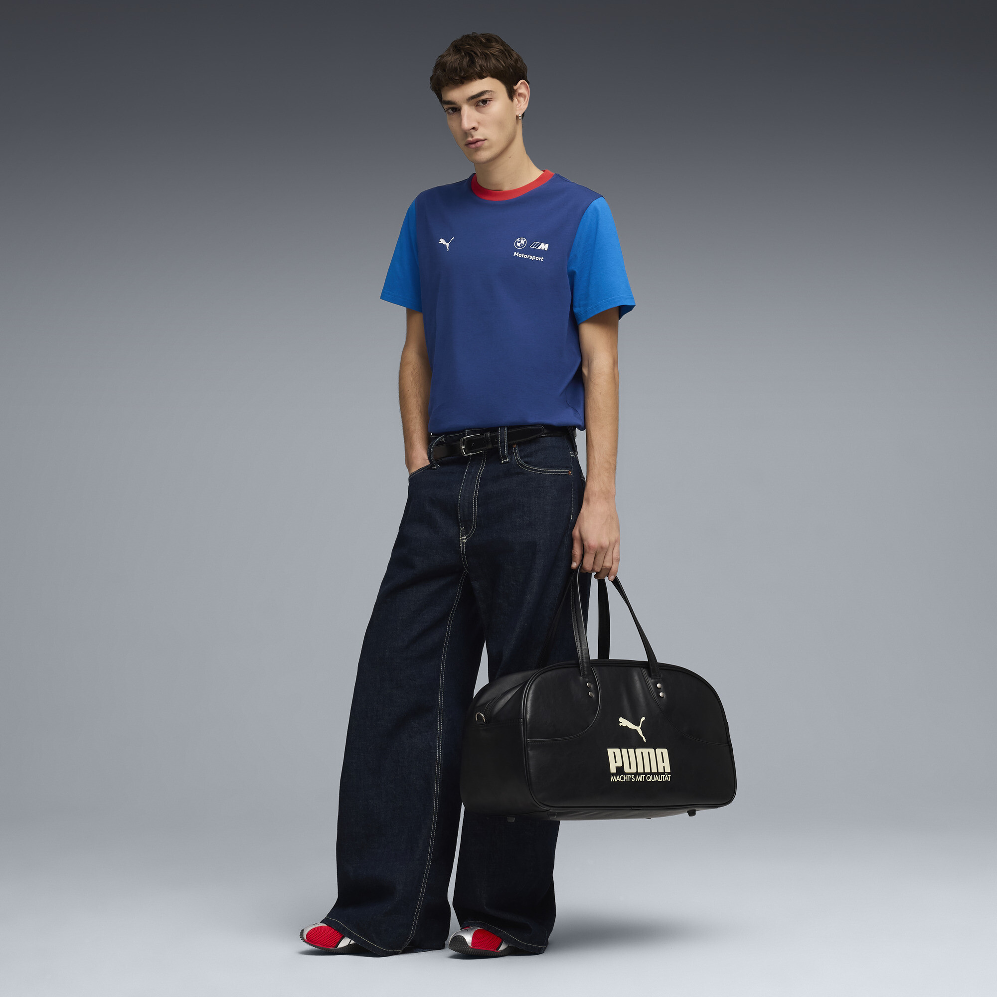 PUMA BMW M MOTORSPORT Essentials+ T-shirt voor Heren, Blauw, Maat 4XL thumbnail 2