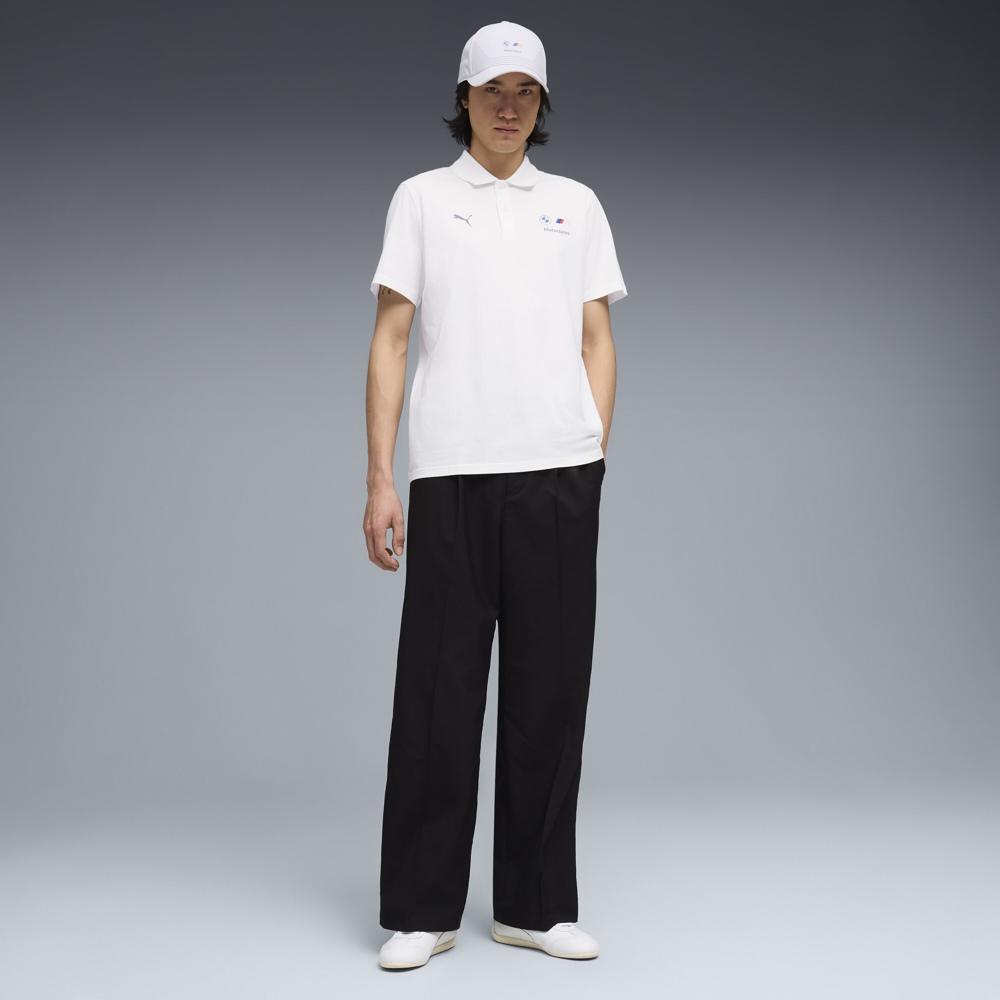 PUMA BMW M MOTORSPORT Essentials poloshirt voor Heren, Wit, Maat L thumbnail 2