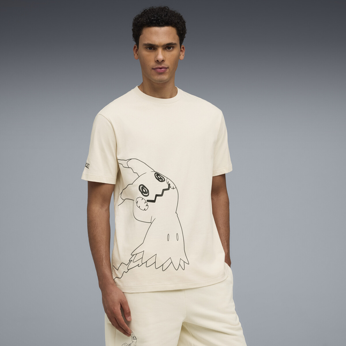 PUMA x POKÉMON Relaxed Graphic T-Shirt Men in Alpine Snow, XS