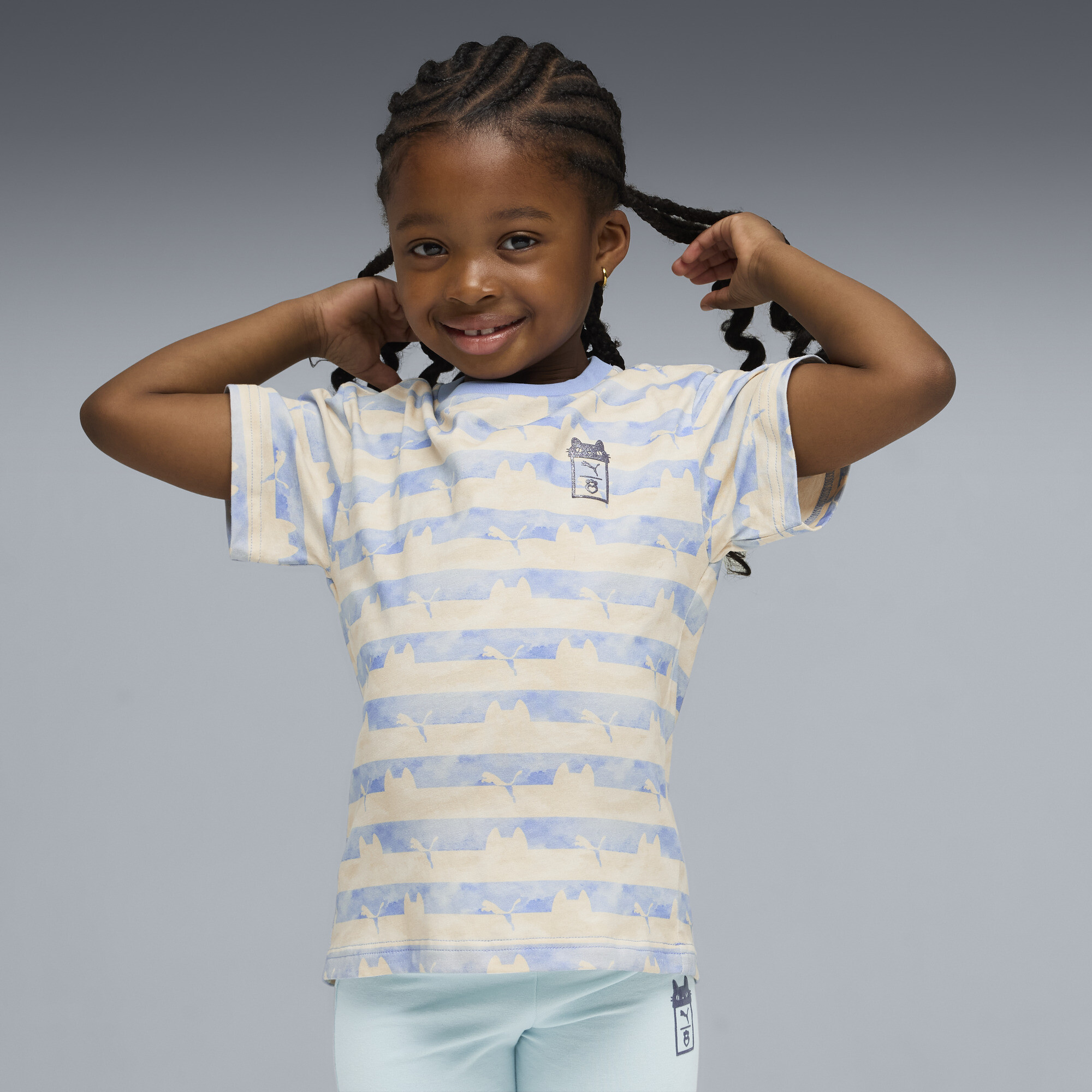 PUMA x GABBY'S DOLLHOUSE Little Kids' Relaxed Printed T-Shirt in Purple, Size 6