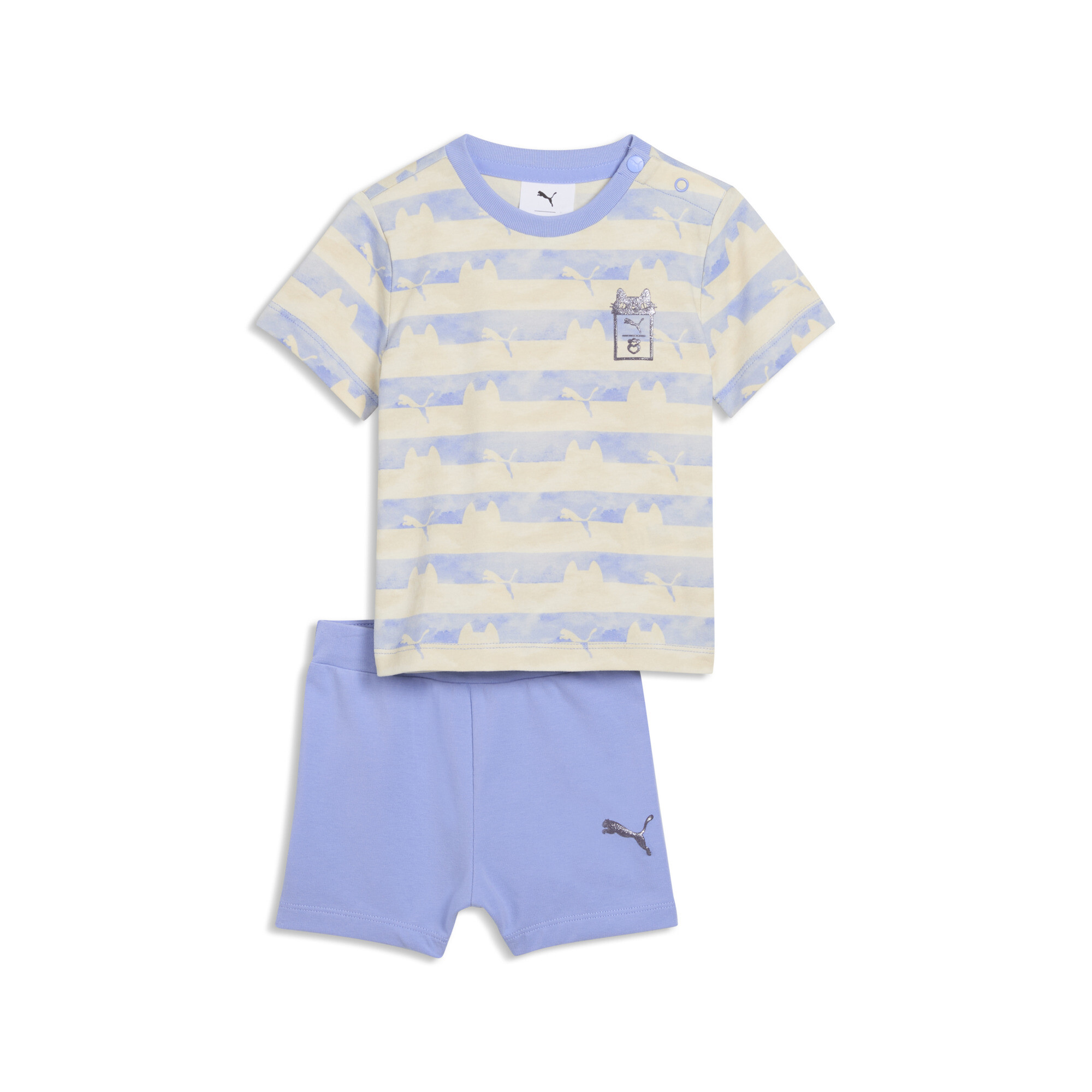 PUMA x GABBYS DOLLHOUSE Toddlers T-Shirt and Shorts Matching Set in Purple Size 3T 36$