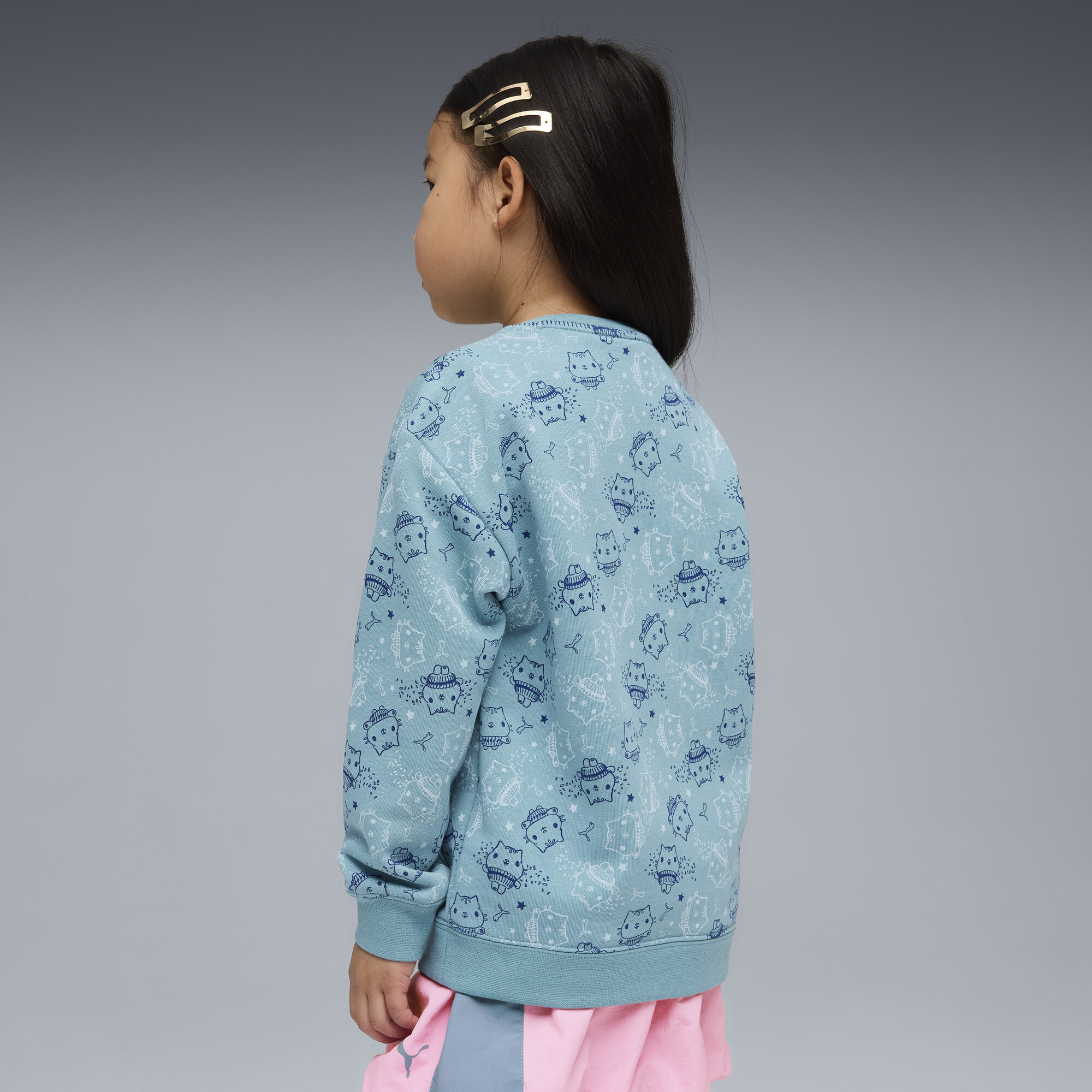 PUMA x GABBY'S DOLLHOUSE sweatshirt met relaxte print voor Dames, Blauw, Maat 6-7Y thumbnail 3